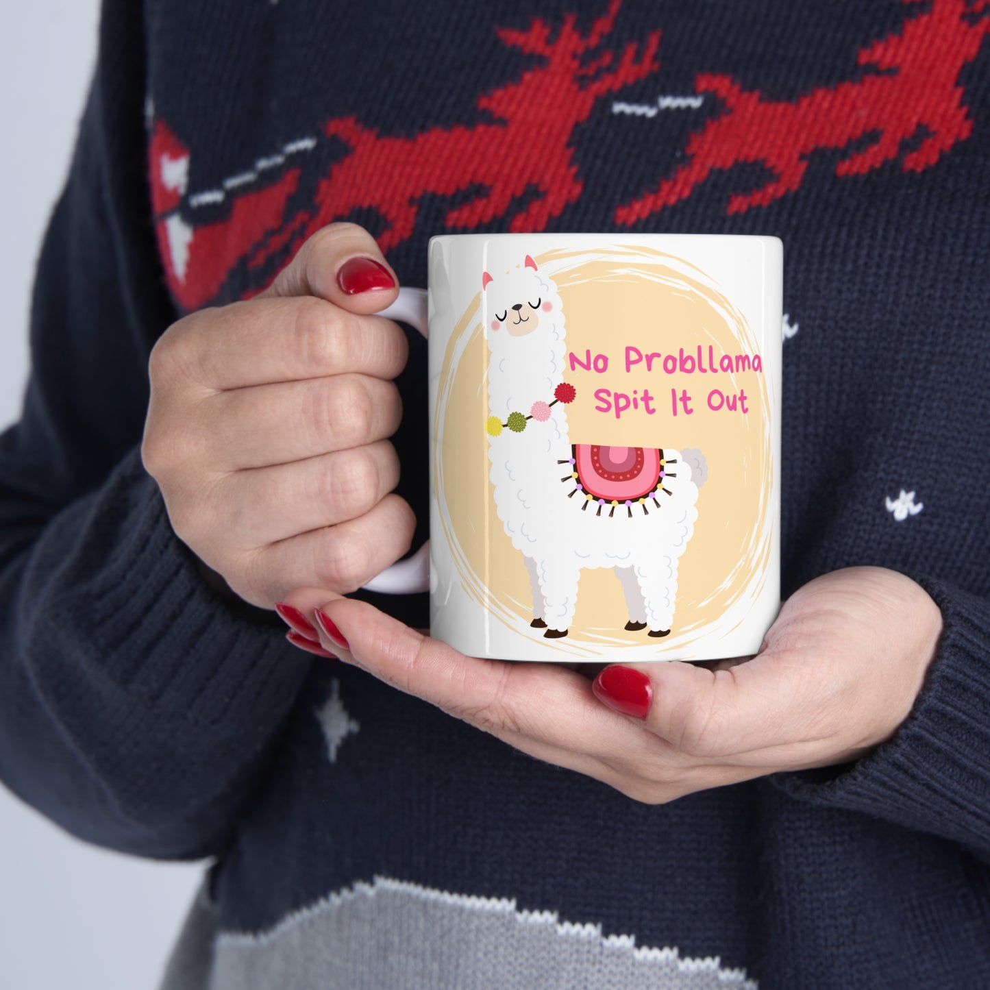 No ProbLlama Ceramic Mug 11oz
