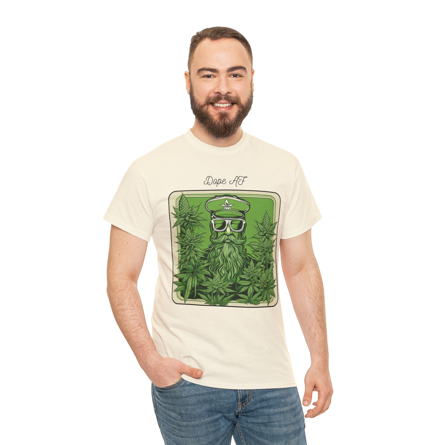Unisex Heavy Cotton Tee Cannabis Enthusiast Series Dope AF