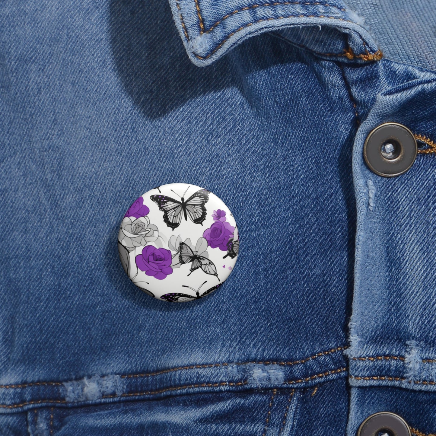Custom Pin Buttons Discreet PRIDE