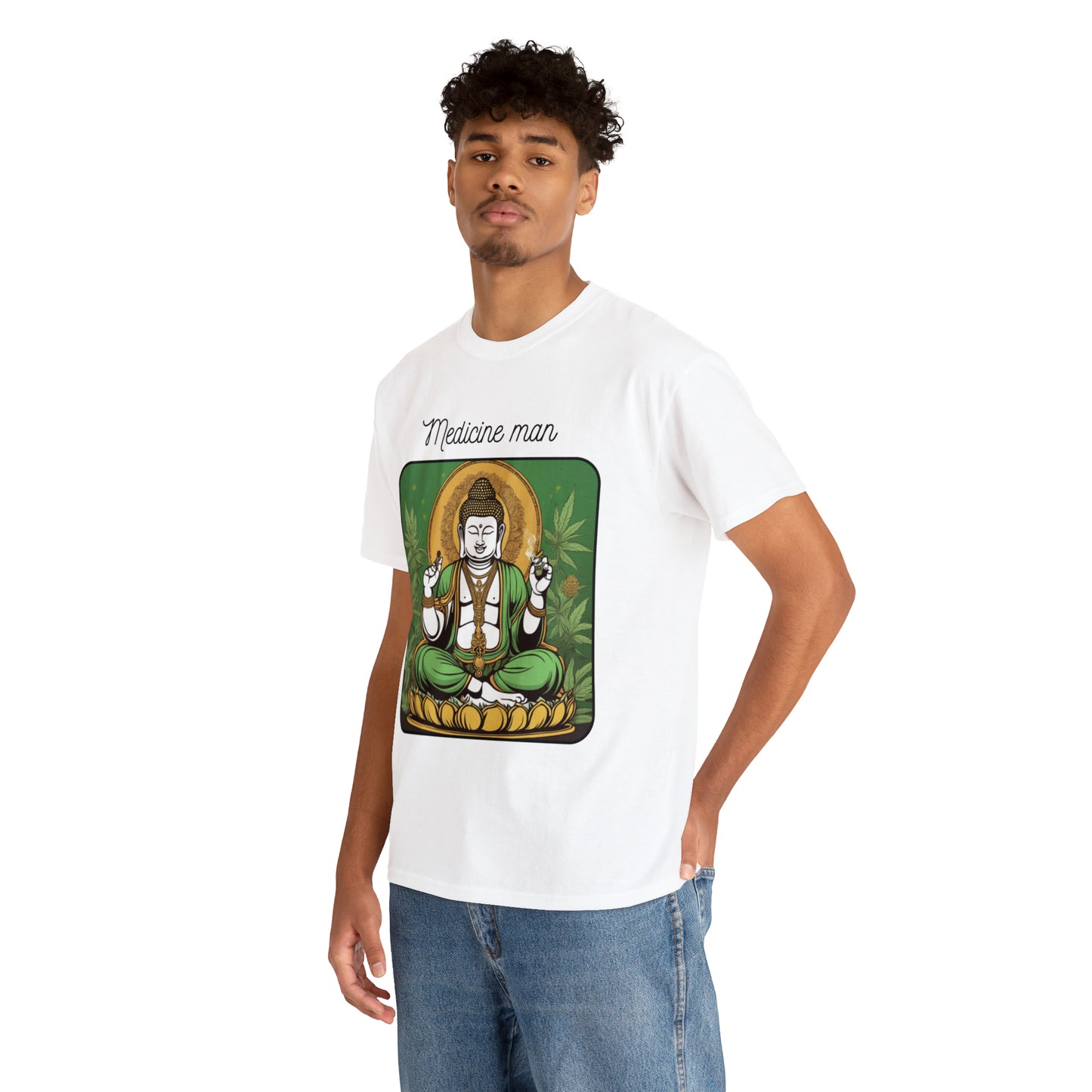 Unisex Heavy Cotton Tee Cannabis Enthusiast Medicine Man Series No. 6