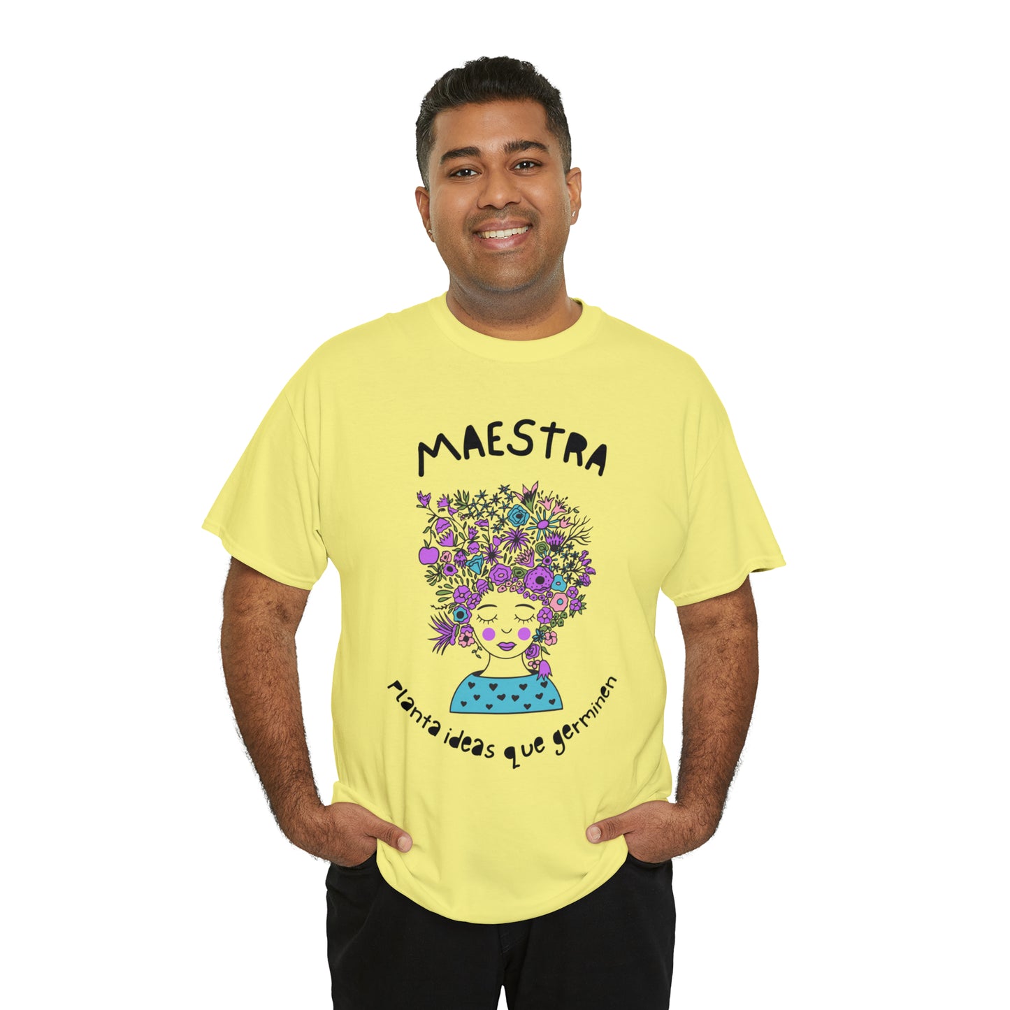 Maestra Planta Ideas Que Germinen Graphic Tshirt Unisex Heavy Cotton Tee
