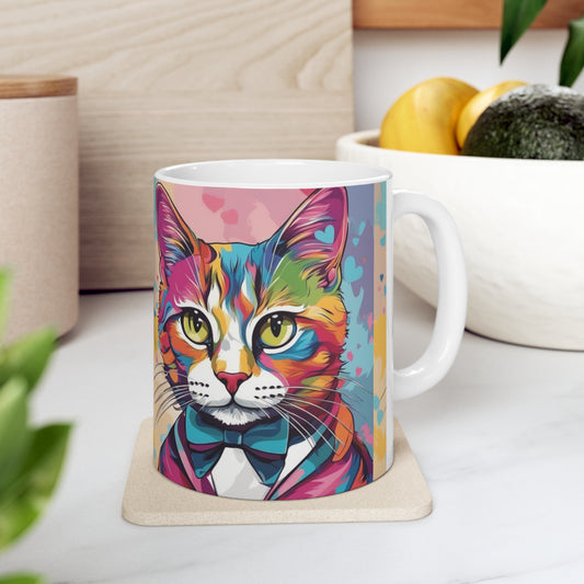 Mr. Kitty Cat Ceramic Mug 11oz