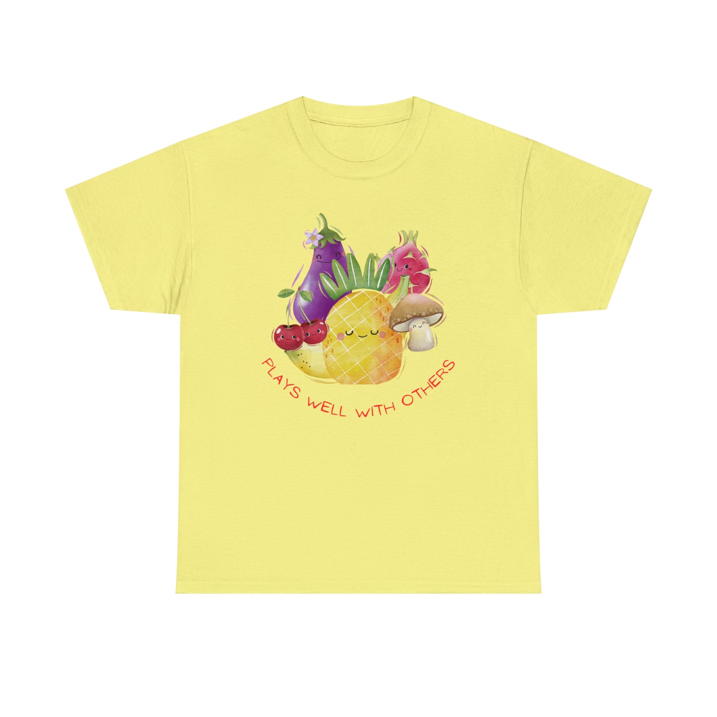 Plays Well With Others Graphic Tshirt Unisex Heavy Cotton Tee