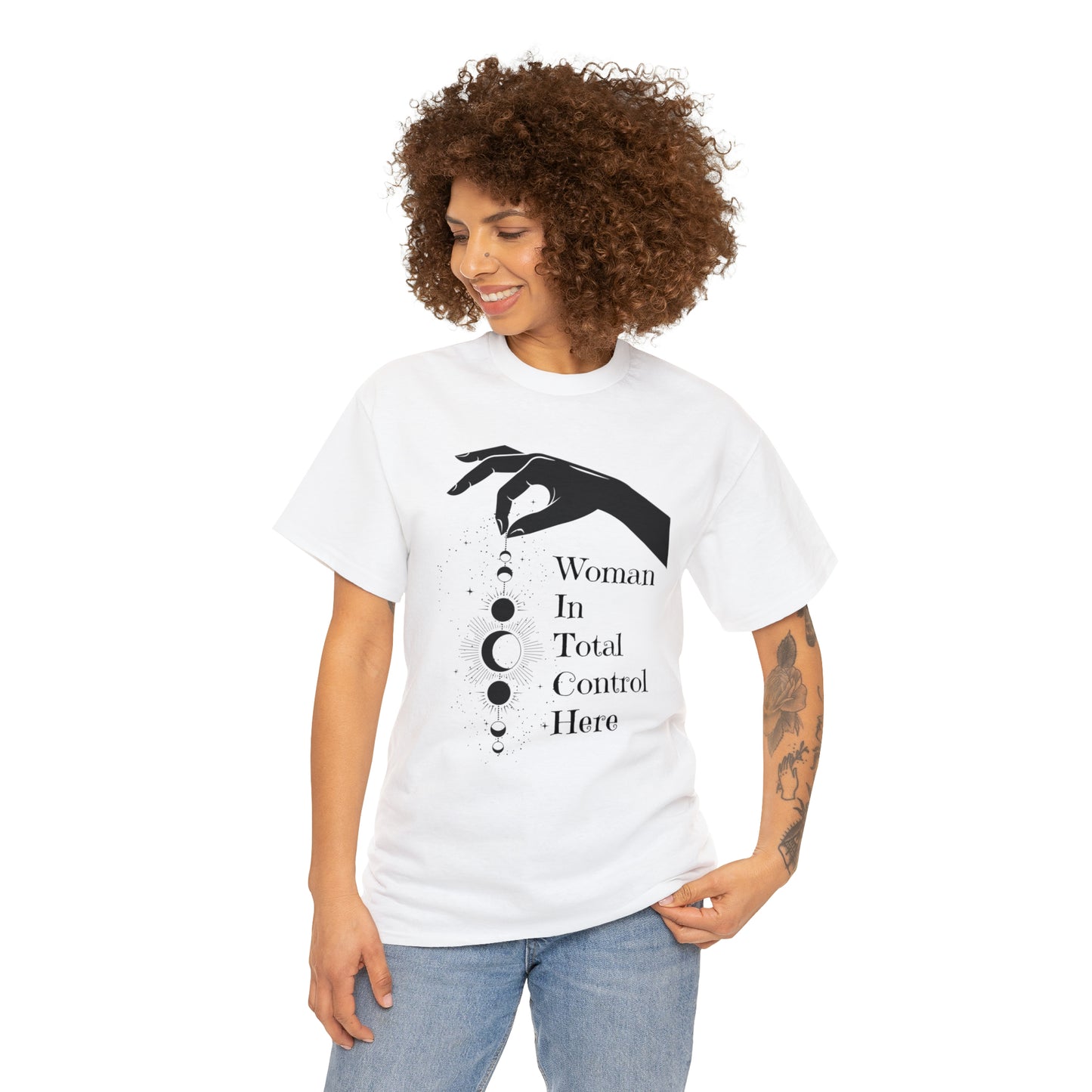 Woman In Total Control Here Tee, Graphic Tshirt