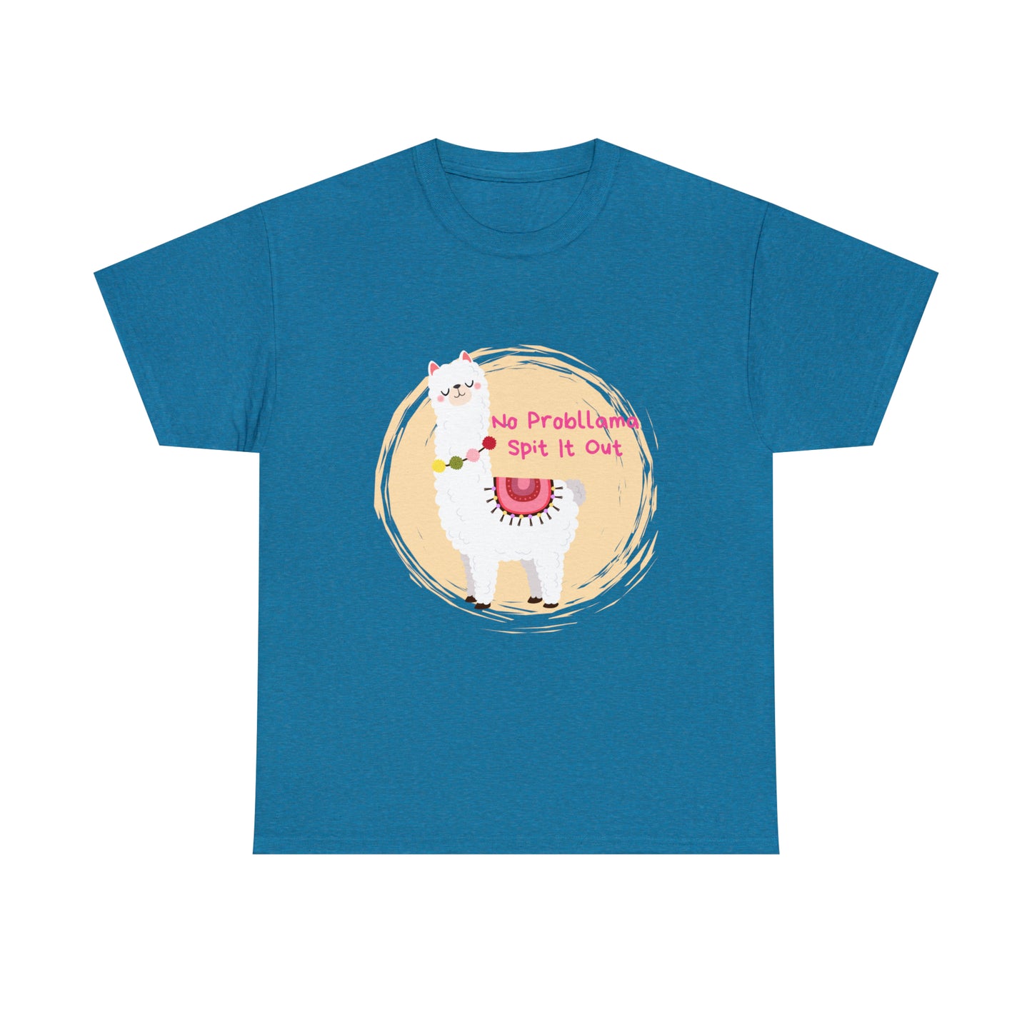 No Probllama Spit It Out Graphic Tshirt Unisex Heavy Cotton Tee