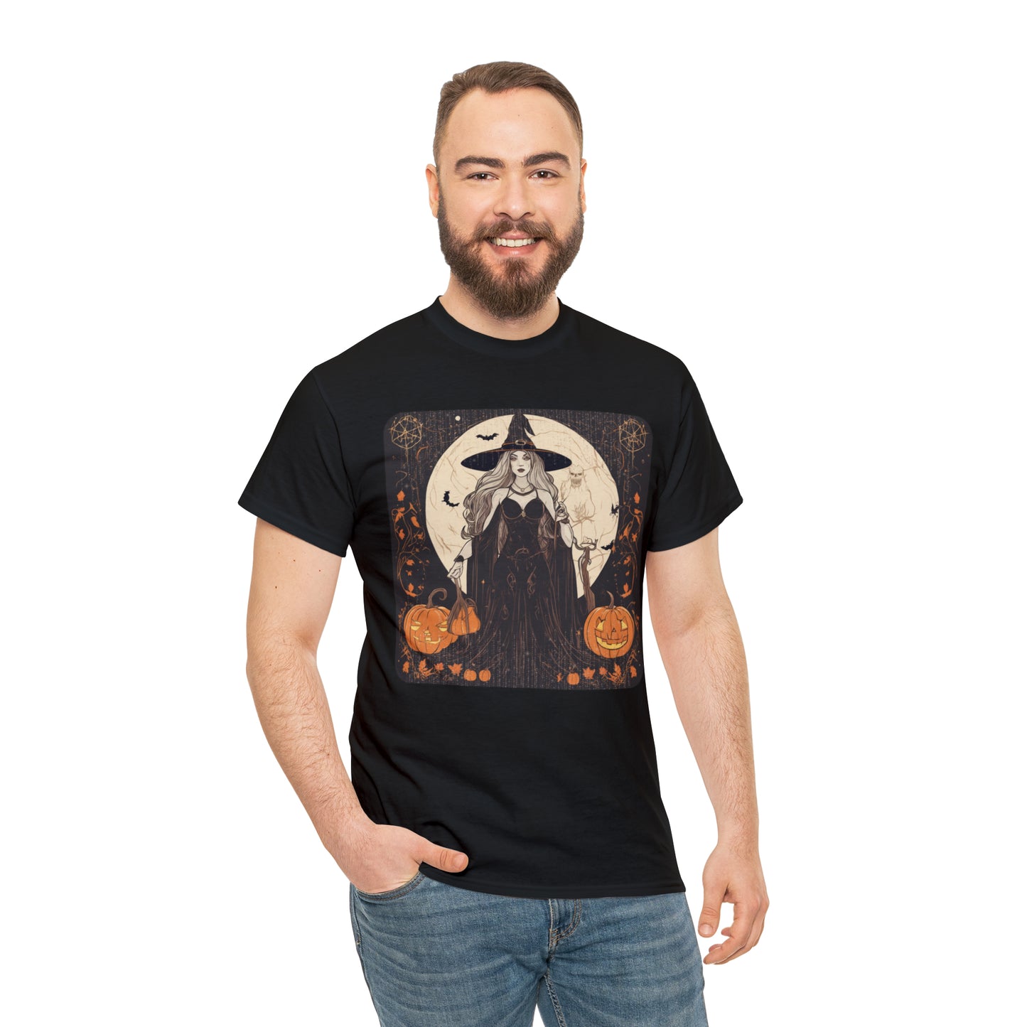 Unisex Heavy Cotton Tee Witchy Autumn Vibes