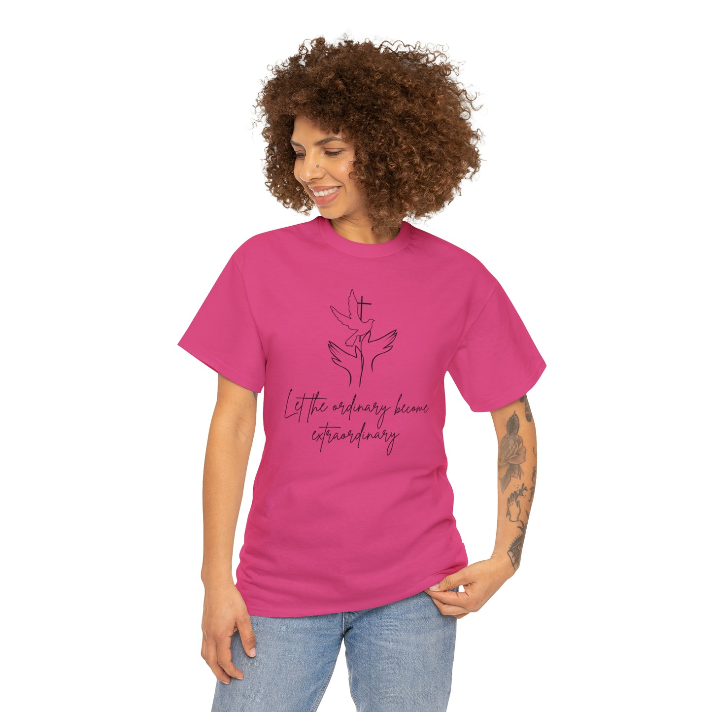 Let The Ordinary Become Extraordinary Graphic Tshirt Unisex Heavy Cotton Tee