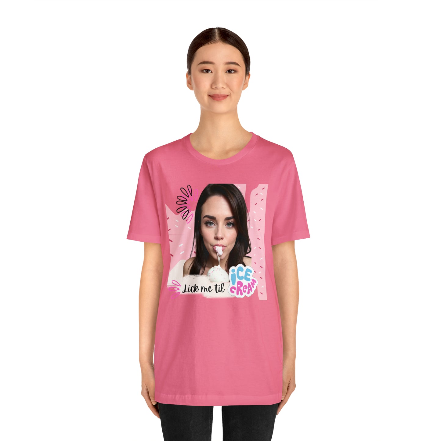 NSFW Lick me til Ice Scream Unisex Jersey Short Sleeve Tee