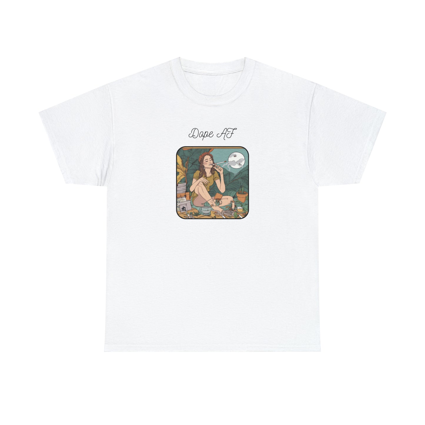Unisex Heavy Cotton Tee Cannabis Enthusiast Series Dope AF