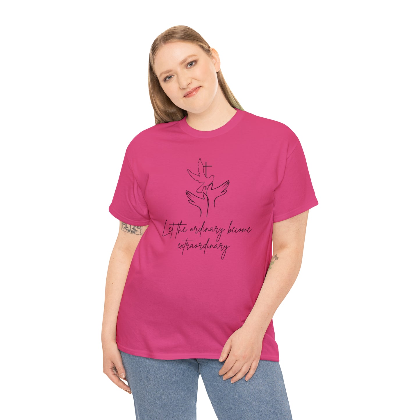 Let The Ordinary Become Extraordinary Graphic Tshirt Unisex Heavy Cotton Tee