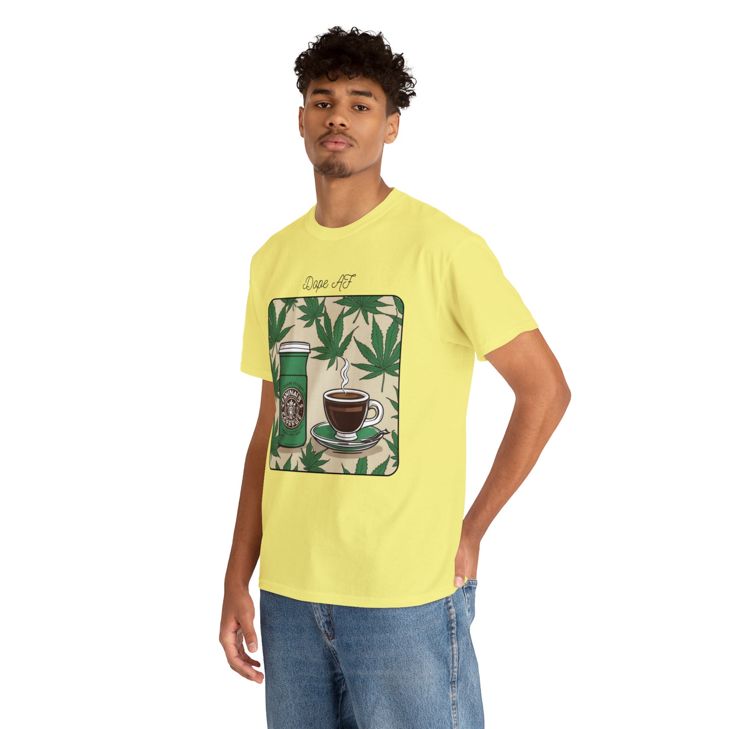 Unisex Heavy Cotton Tee Cannabis Enthusiast Series Dope AF