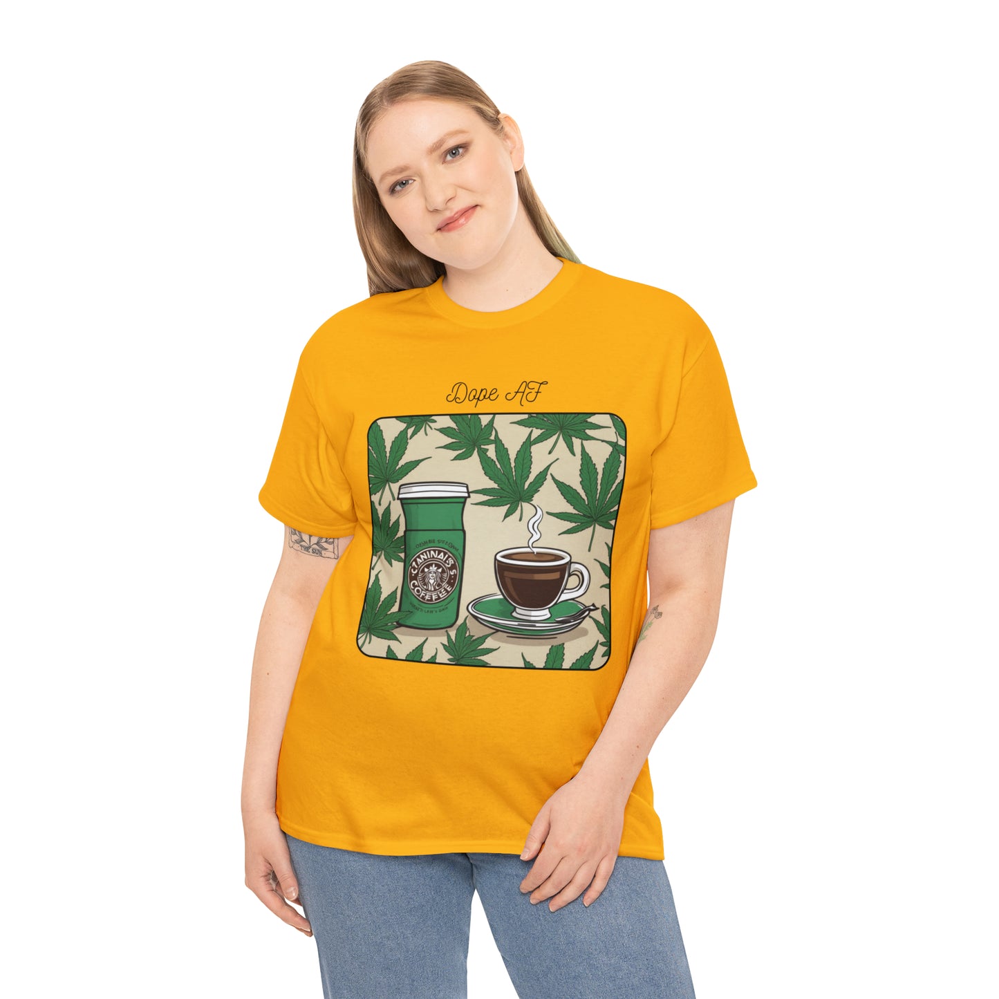 Unisex Heavy Cotton Tee Cannabis Enthusiast Series Dope AF