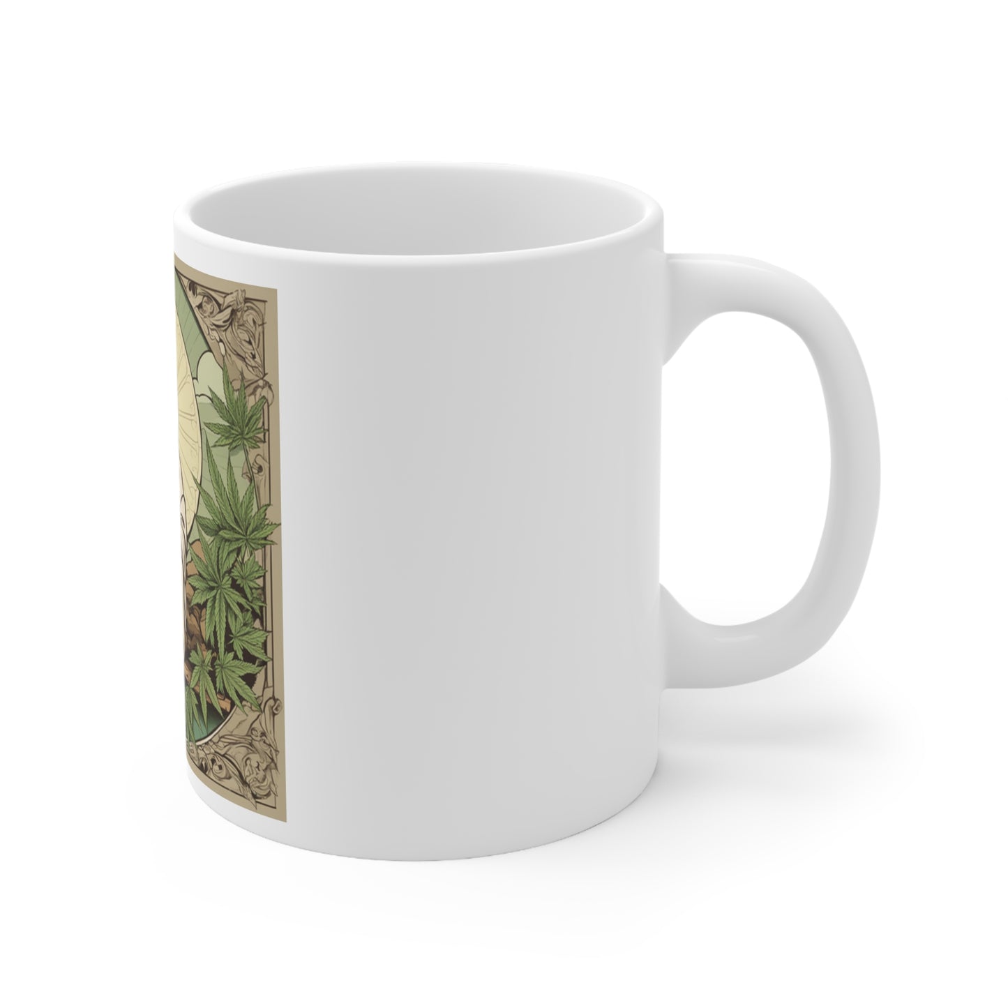 Ceramic Mug 11 Oz. Cannabis Enthusiast Series Jesus Weed