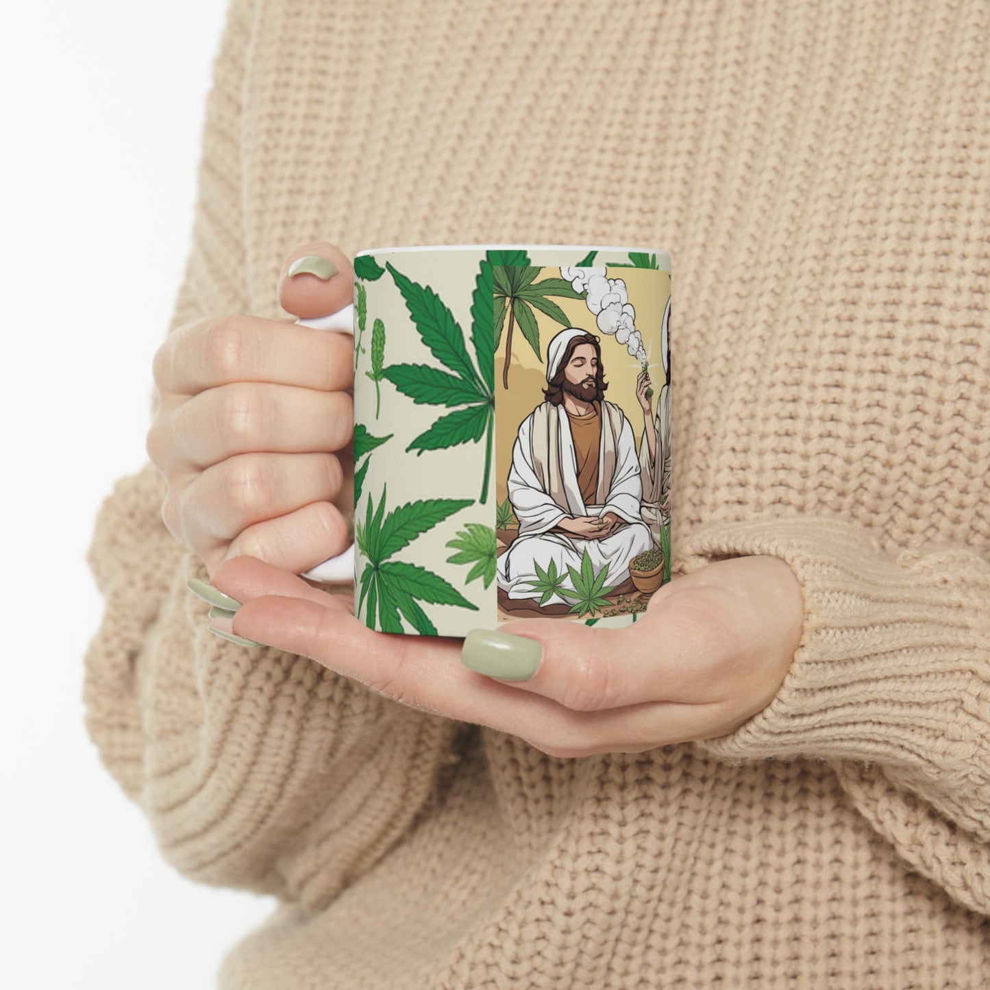 Ceramic Mug 11 Oz. Cannabis Enthusiast Series Jesus