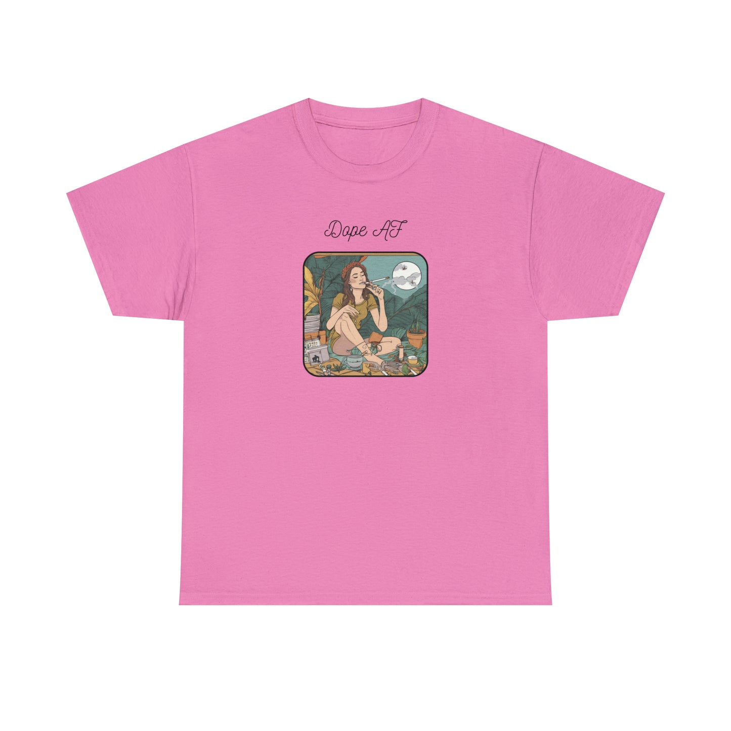 Unisex Heavy Cotton Tee Cannabis Enthusiast Series Dope AF