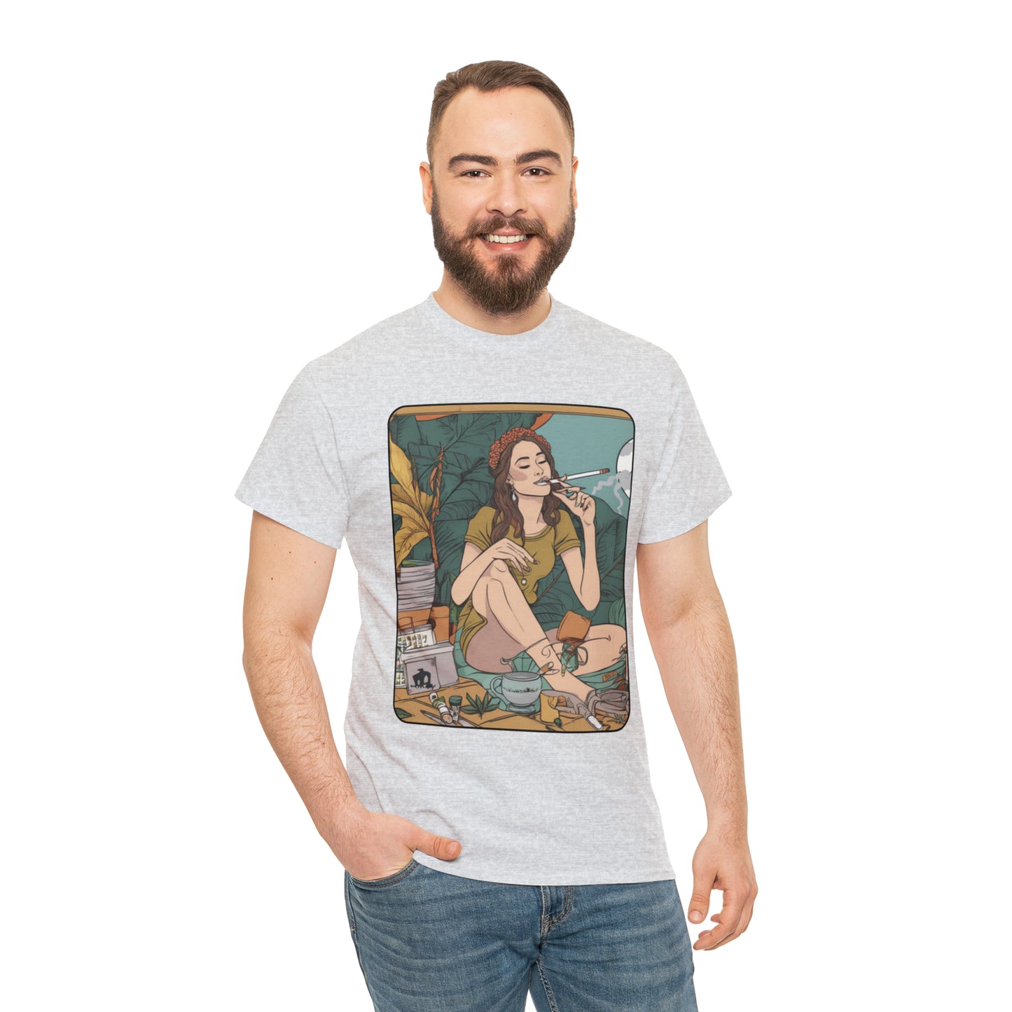 Unisex Heavy Cotton Tee Cannabis Enthusiast Series No. 2