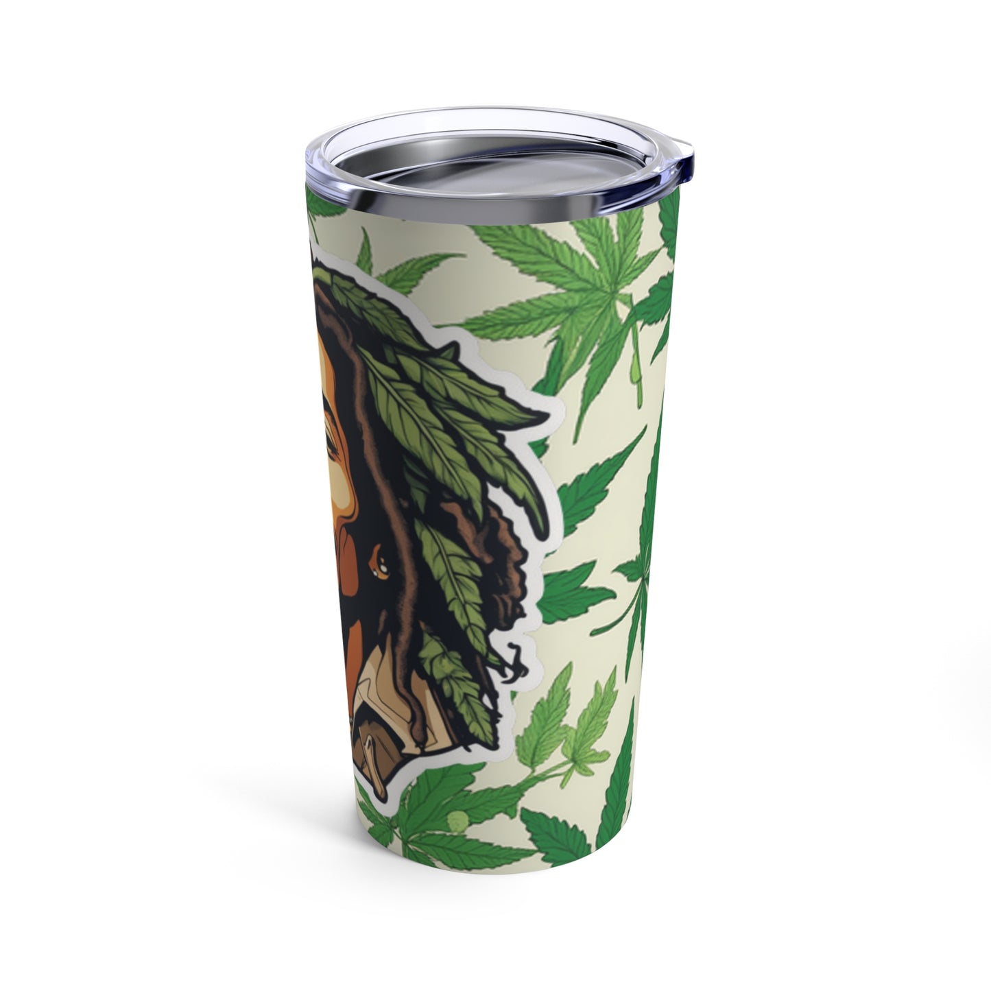 Tumbler 20oz rasta bob cannabis enthusiast
