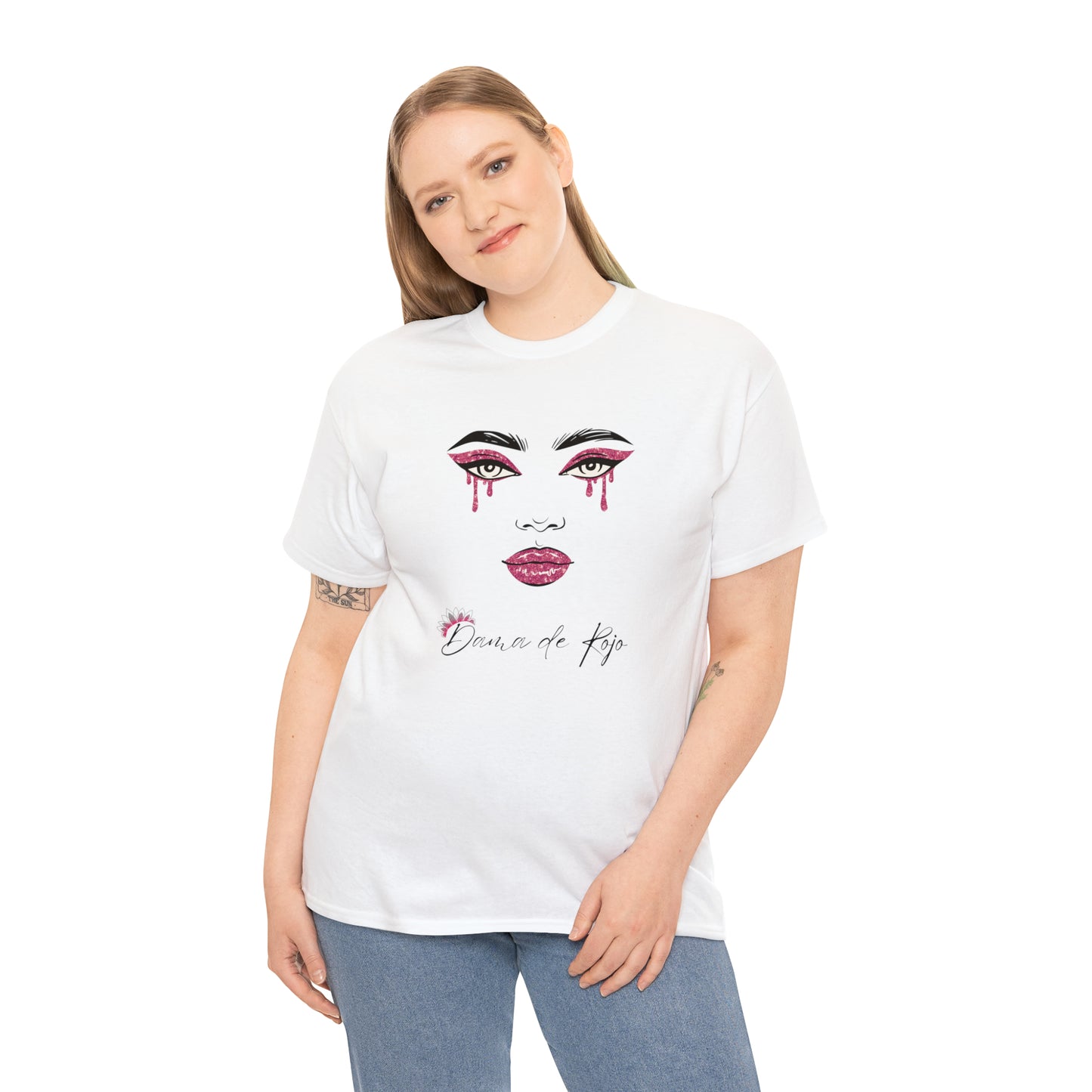 Dama de Rojo Graphic Tshirt Unisex Heavy Cotton Tee