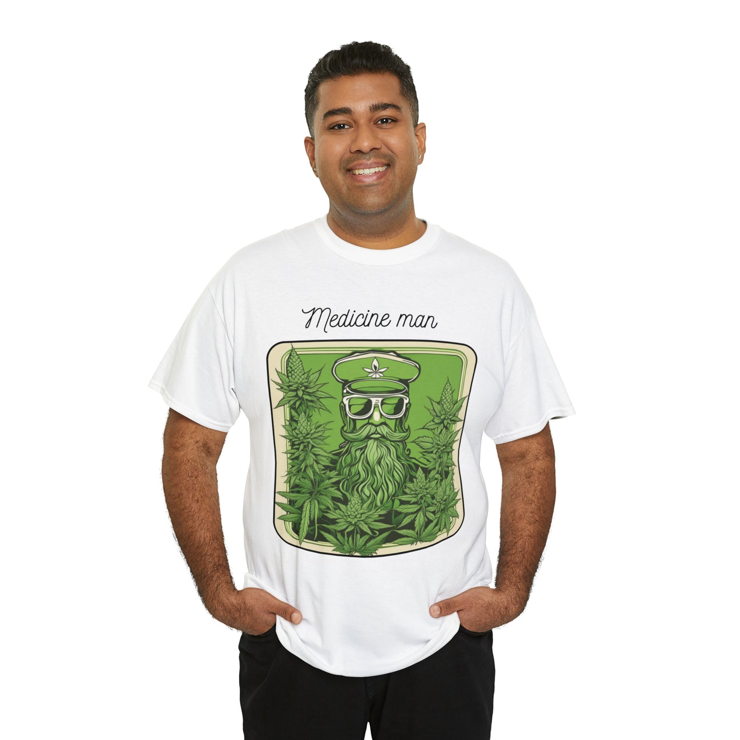 Unisex Heavy Cotton Tee Cannabis Enthusiast Medicine woman series No.3