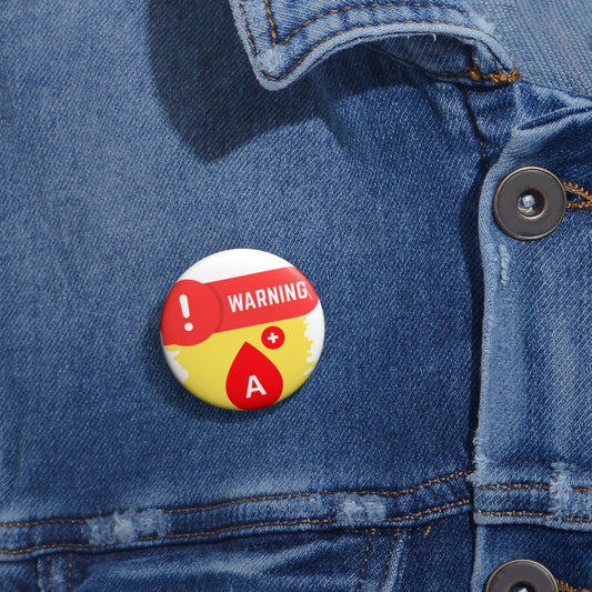 Medical Alert - A+ blood type Custom Pin Buttons