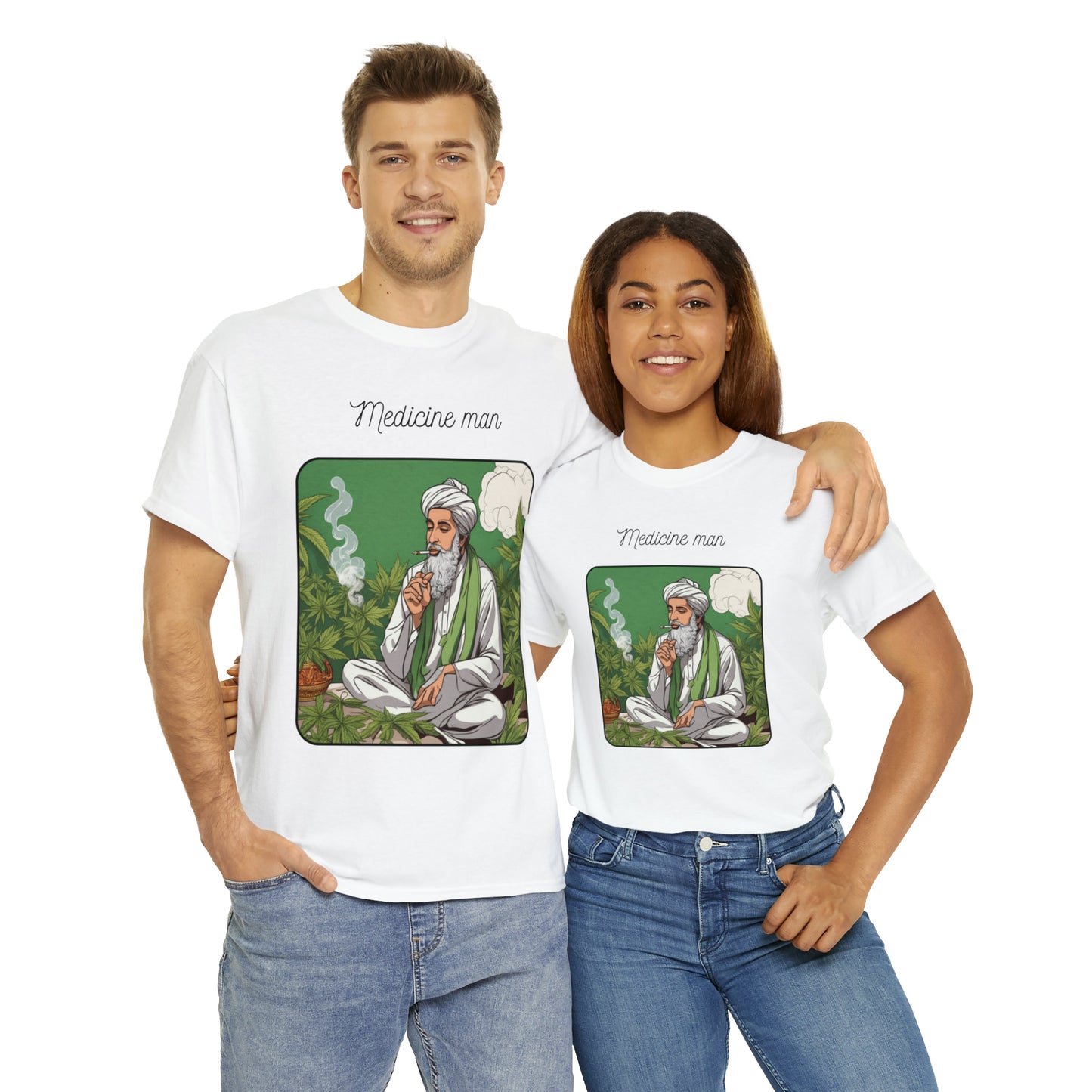 Unisex Heavy Cotton Tee Cannabis Enthusiast Medicine Woman Series No. 5