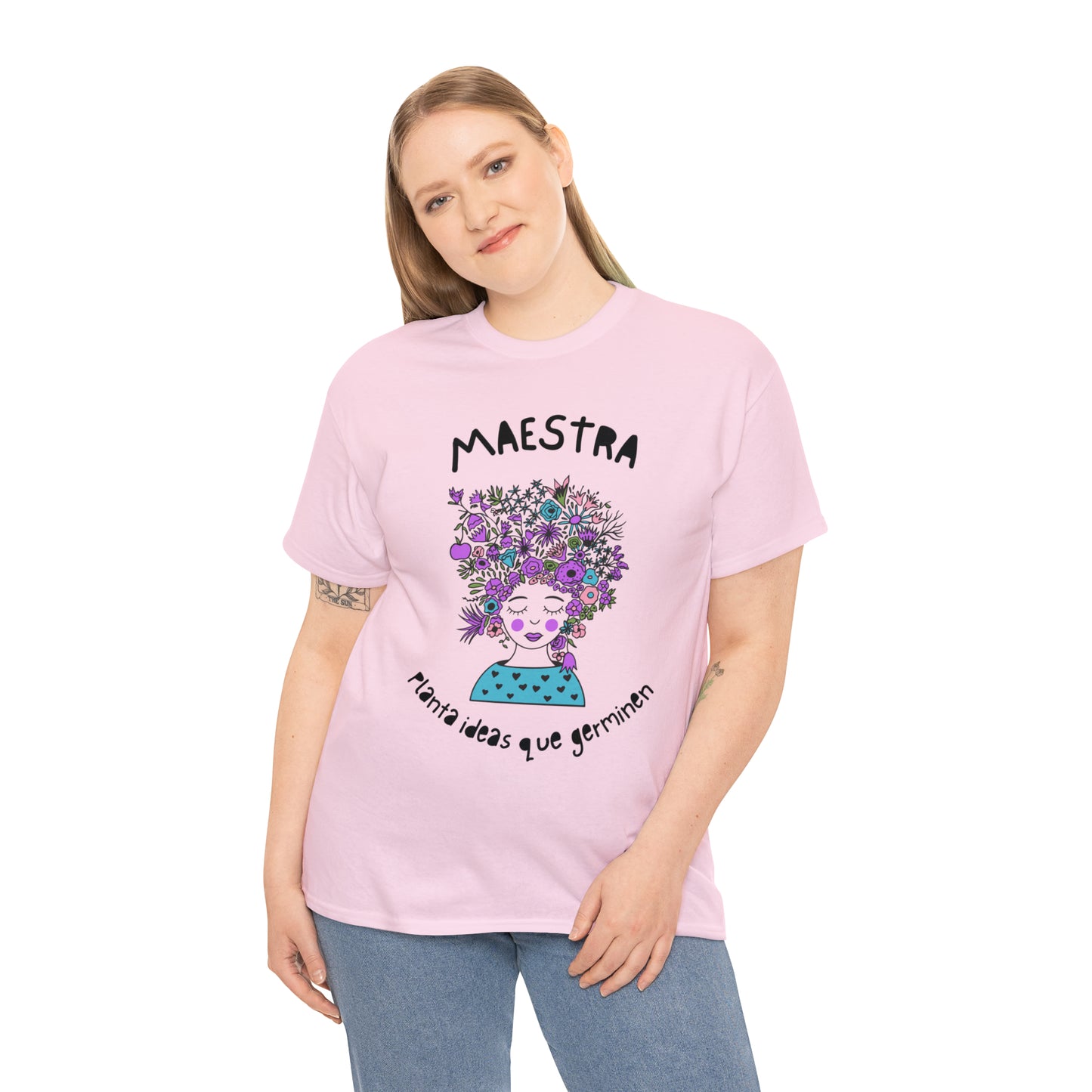 Maestra Planta Ideas Que Germinen Graphic Tshirt Unisex Heavy Cotton Tee