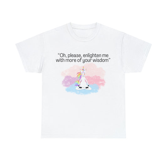 Wisdom Unicorn Graphic T-shirt Unisex Heavy Cotton Tee
