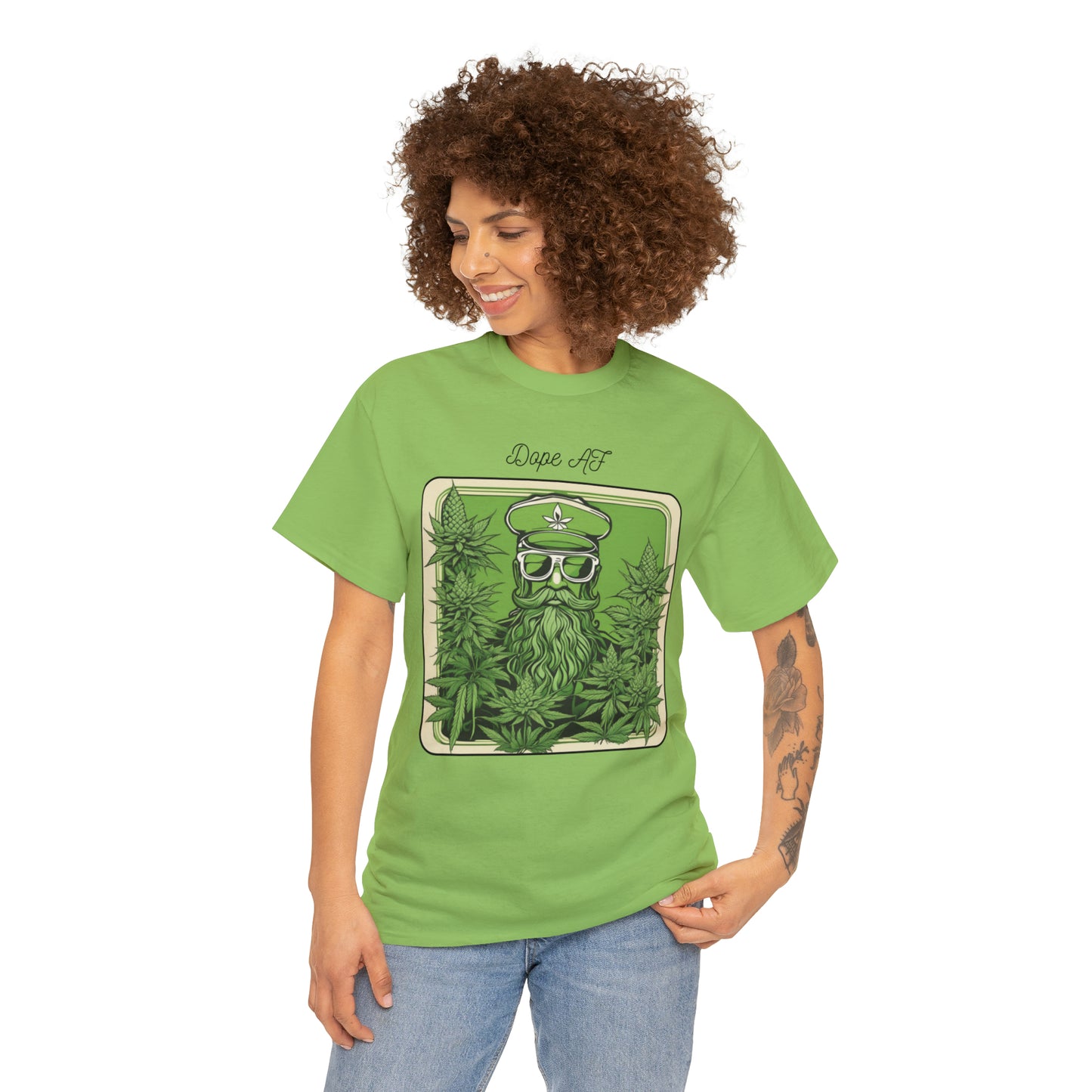 Unisex Heavy Cotton Tee Cannabis Enthusiast Series Dope AF