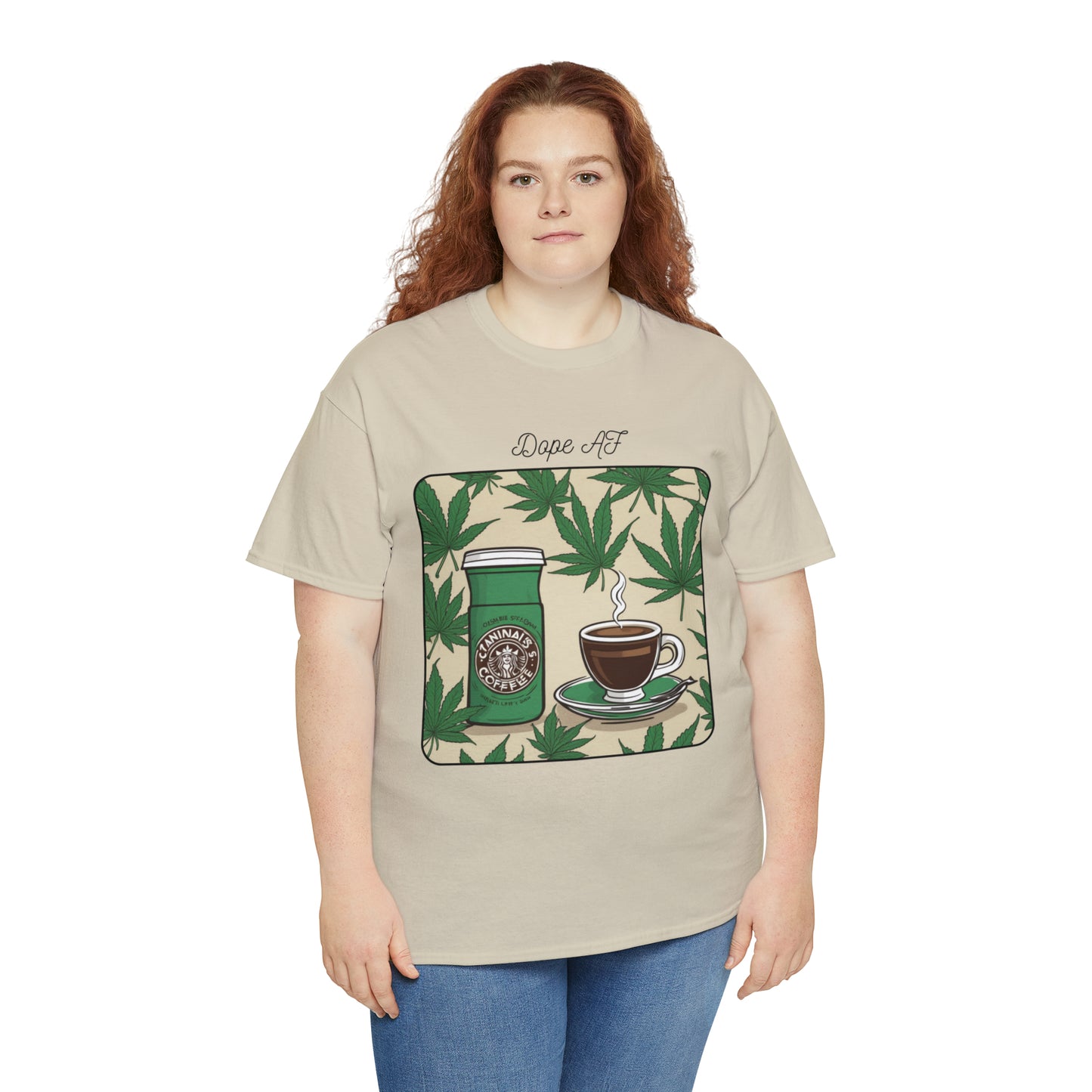 Unisex Heavy Cotton Tee Cannabis Enthusiast Series Dope AF