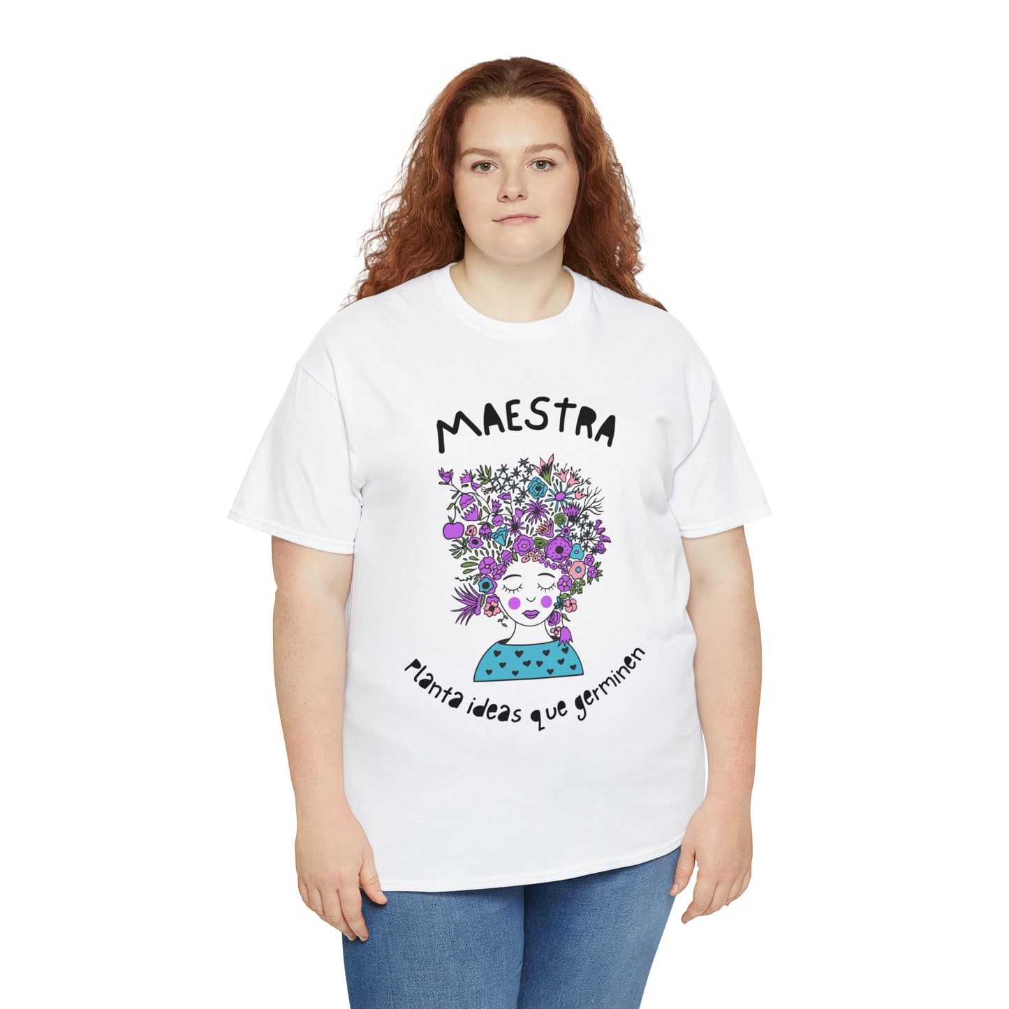 Maestra Planta Ideas Que Germinen Graphic Tshirt Unisex Heavy Cotton Tee