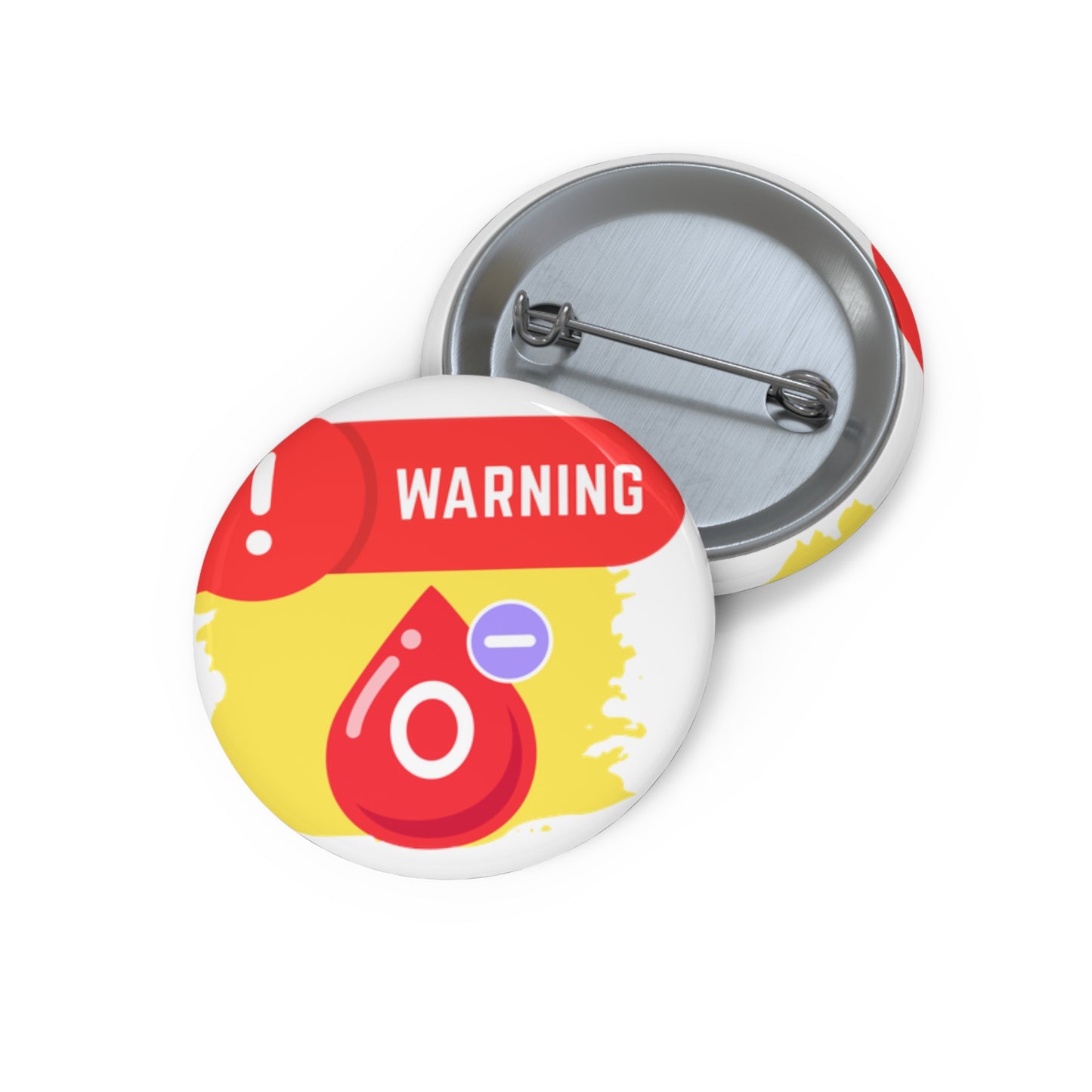 Medical Alert - O- blood type Custom Pin Buttons
