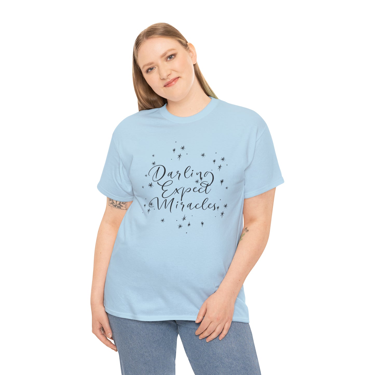 Darling Expect Miracles Graphic Tshirt Unisex Heavy Cotton Tee