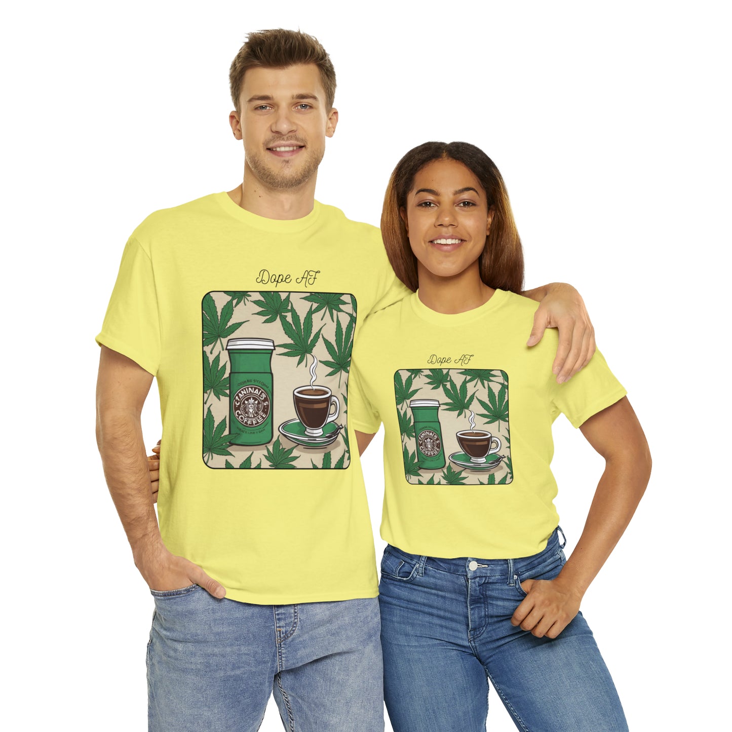 Unisex Heavy Cotton Tee Cannabis Enthusiast Series Dope AF