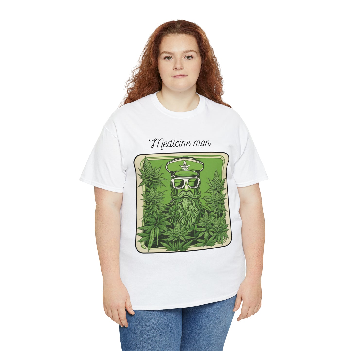 Unisex Heavy Cotton Tee Cannabis Enthusiast Medicine woman series No.3