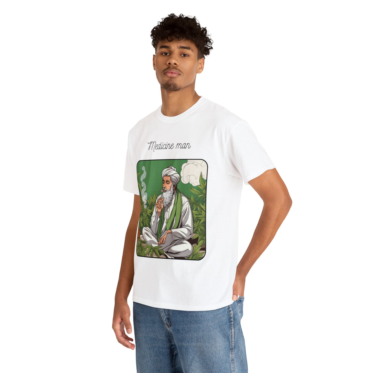 Unisex Heavy Cotton Tee Cannabis Enthusiast Medicine Woman Series No. 5