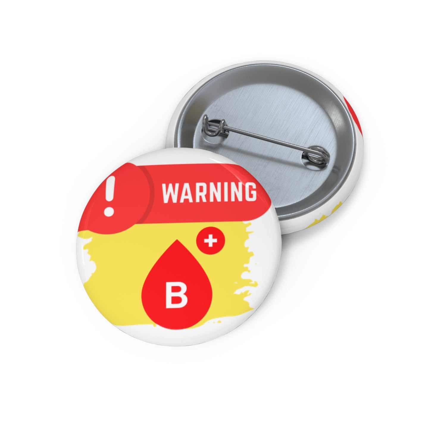 Medical Alert - B+ blood type Custom Pin Buttons