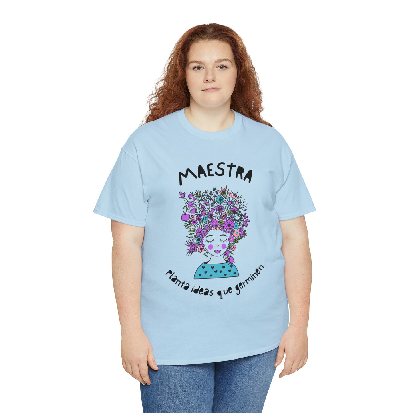 Maestra Planta Ideas Que Germinen Graphic Tshirt Unisex Heavy Cotton Tee
