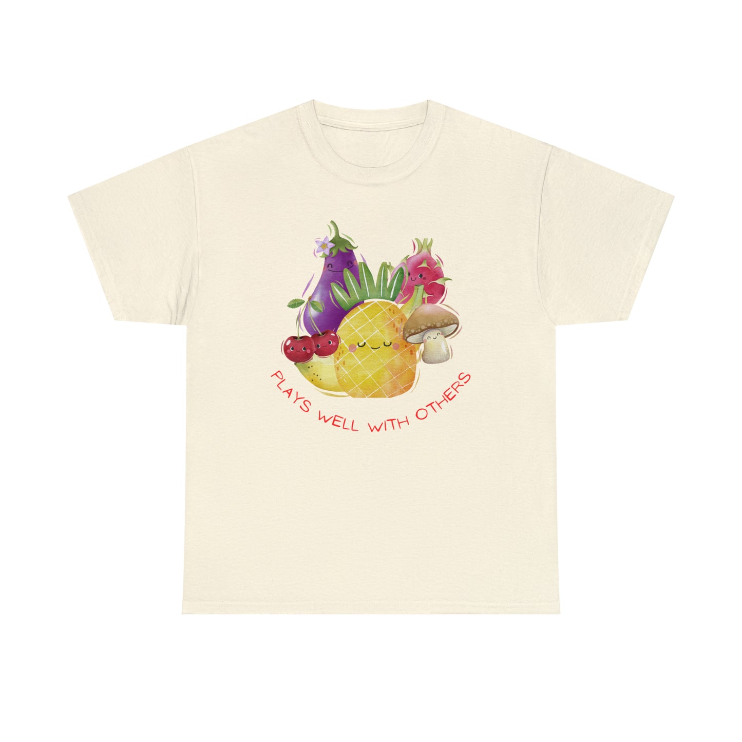 Plays Well With Others Graphic Tshirt Unisex Heavy Cotton Tee