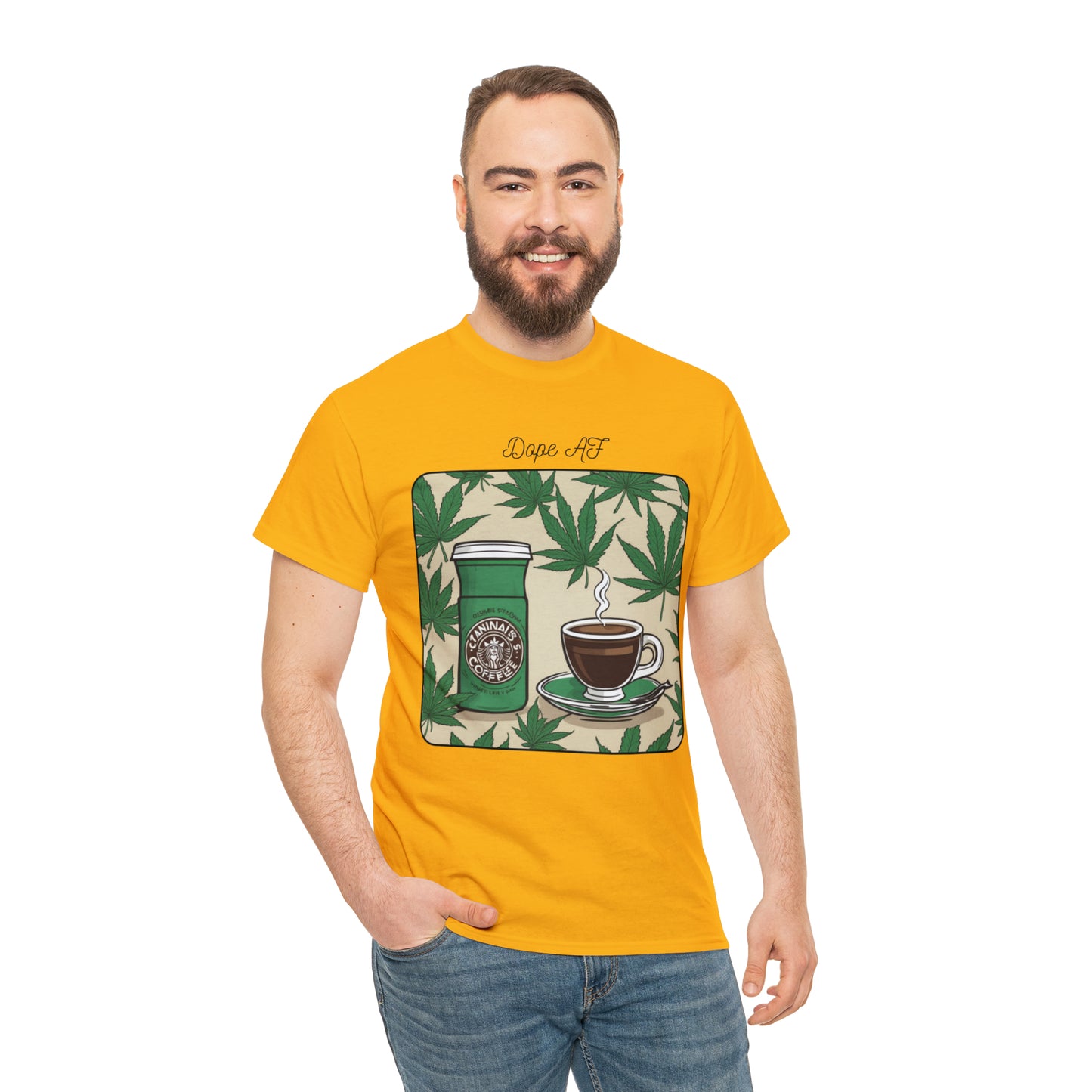 Unisex Heavy Cotton Tee Cannabis Enthusiast Series Dope AF