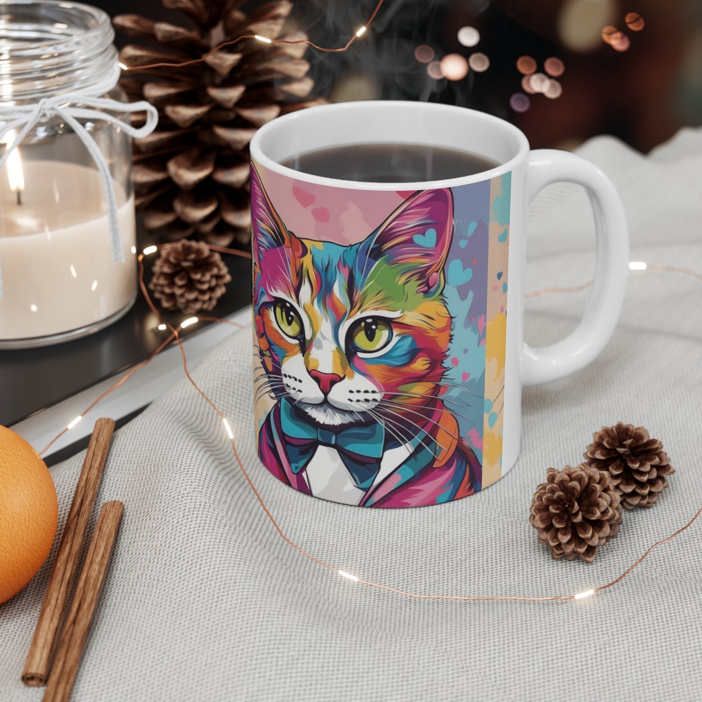 Mr. Kitty Cat Ceramic Mug 11oz