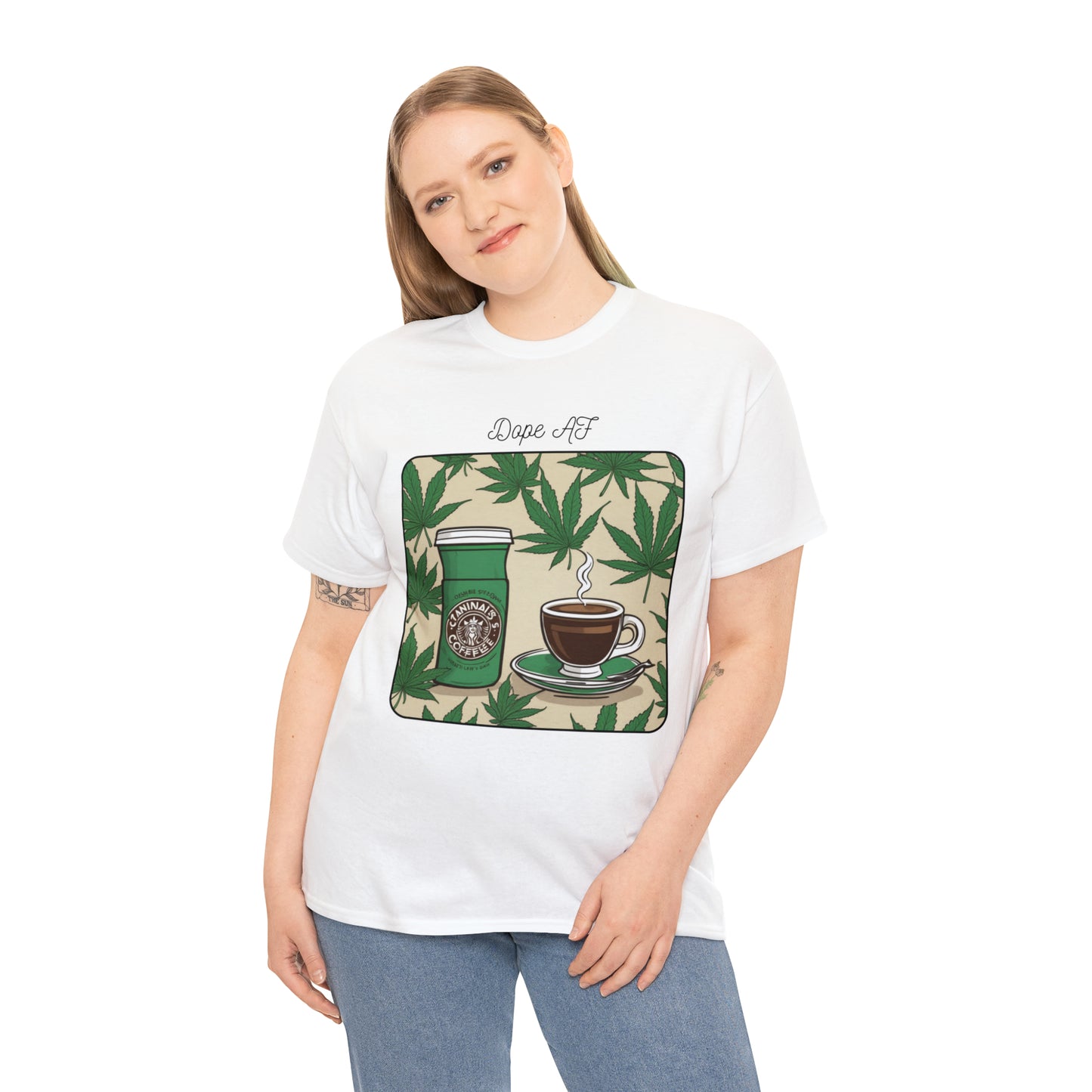 Unisex Heavy Cotton Tee Cannabis Enthusiast Series Dope AF