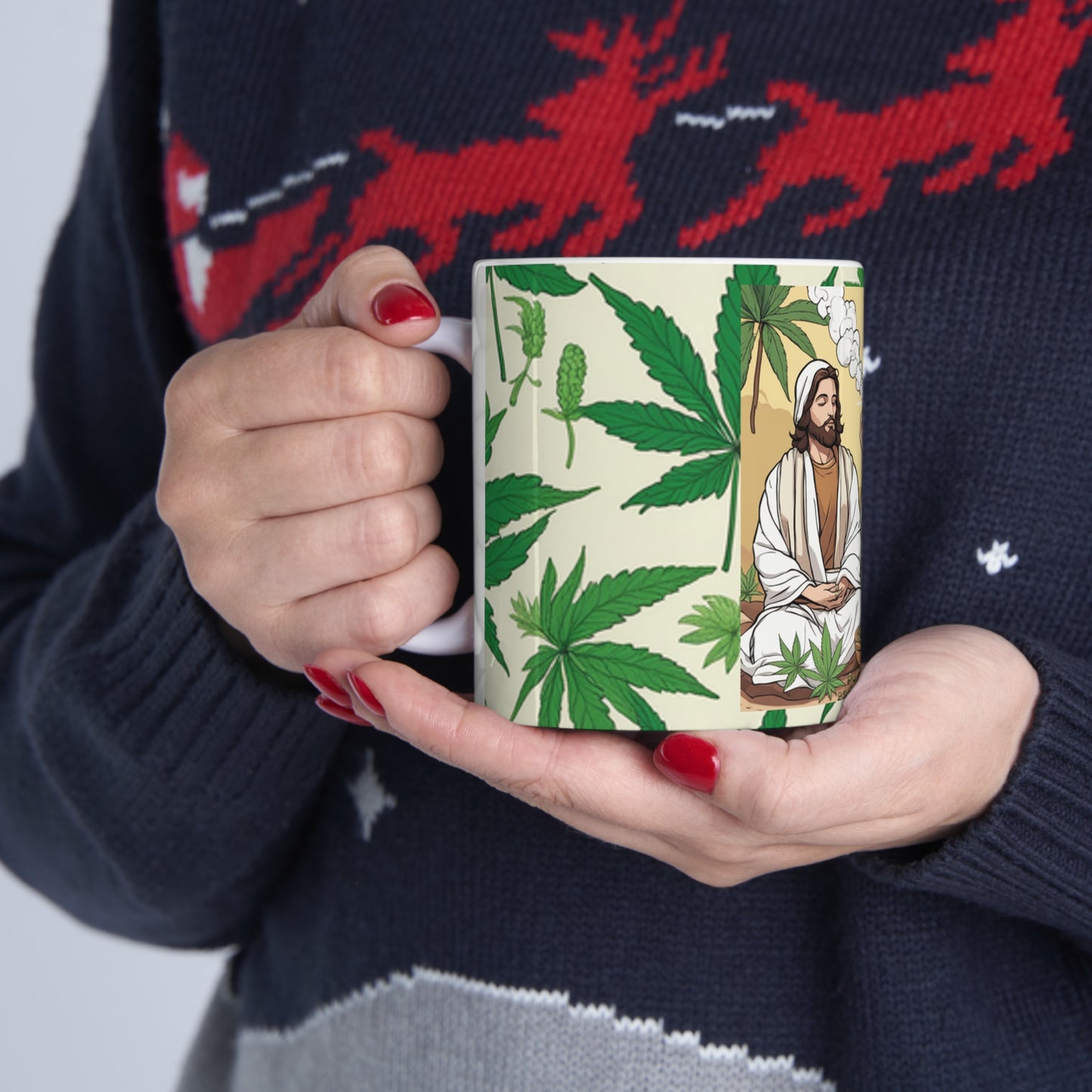 Ceramic Mug 11 Oz. Cannabis Enthusiast Series Jesus
