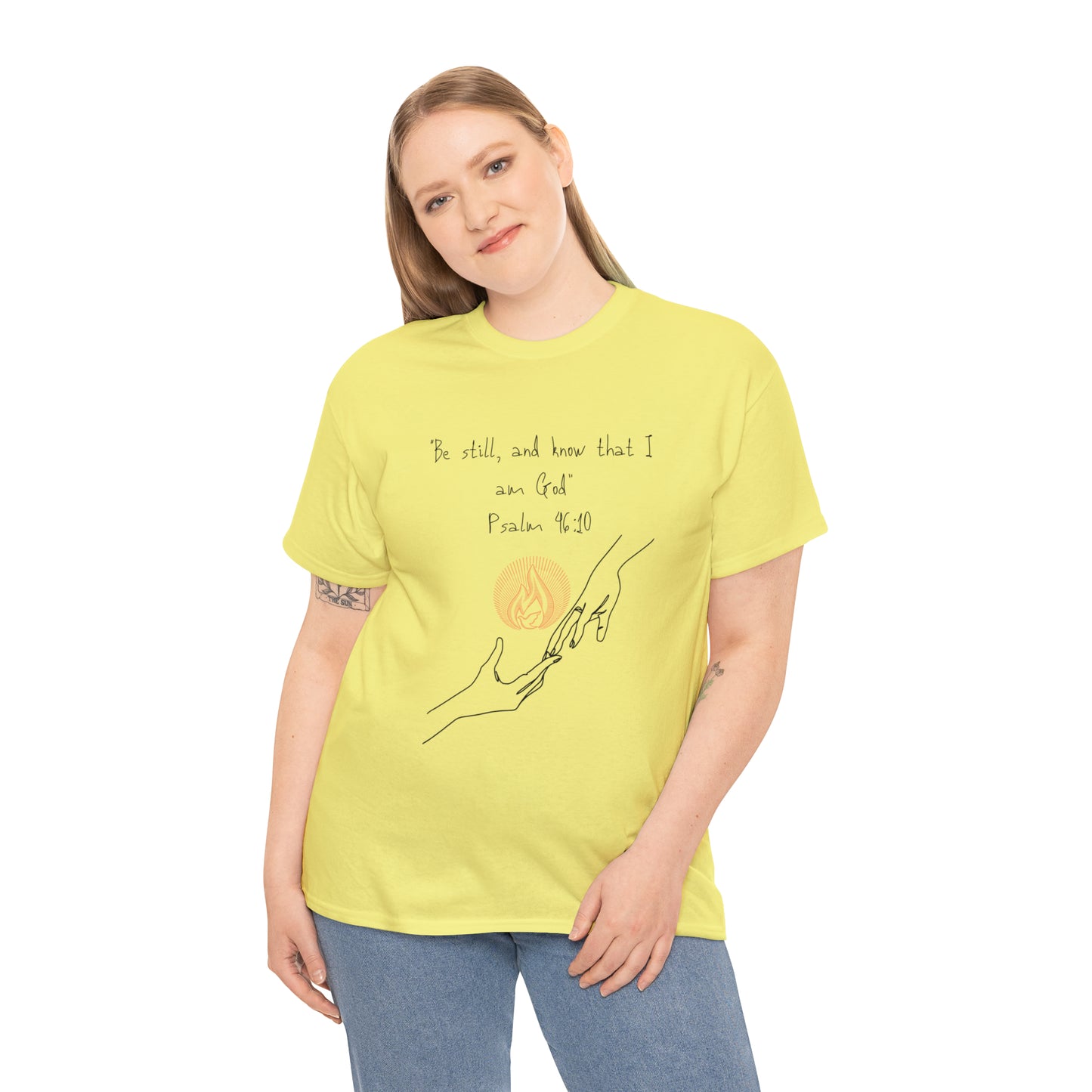 Psalm 46:10 Graphic Tshirt Unisex Heavy Cotton Tee