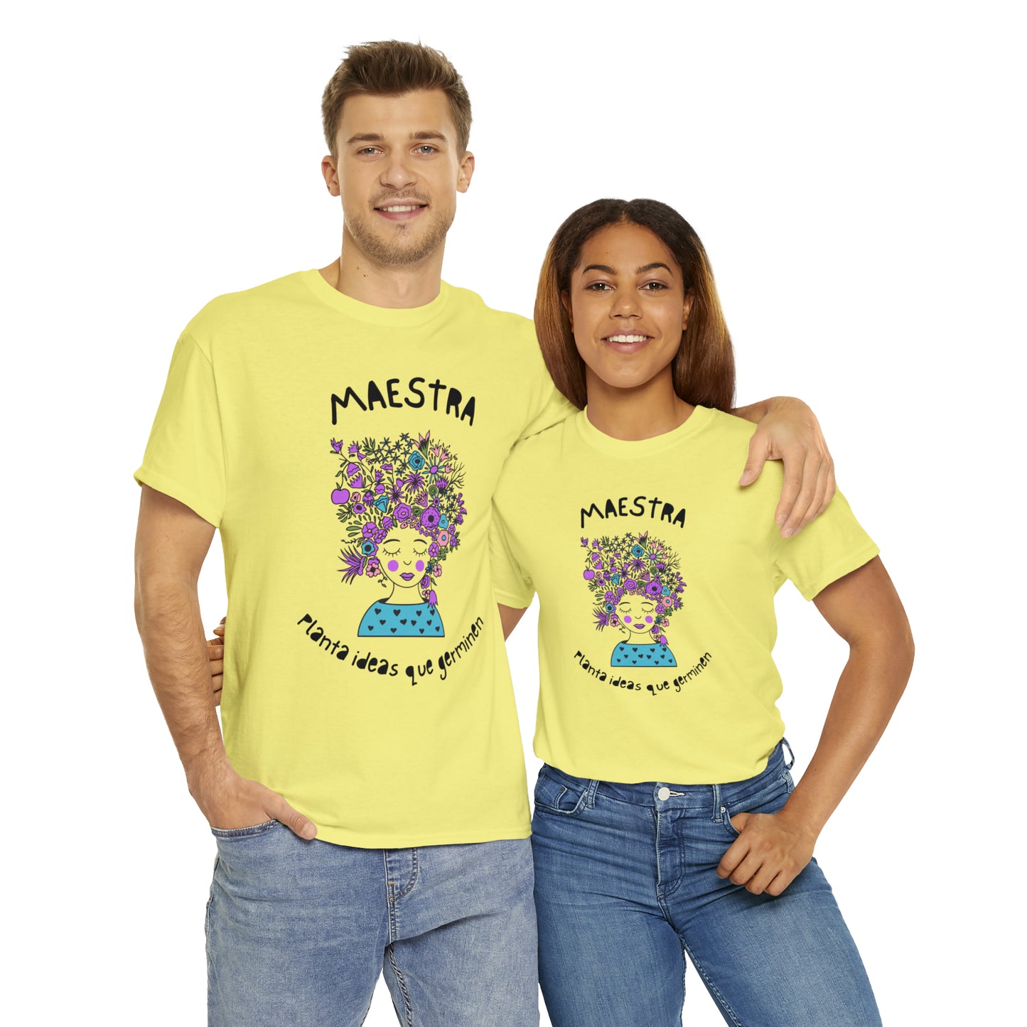 Maestra Planta Ideas Que Germinen Graphic Tshirt Unisex Heavy Cotton Tee