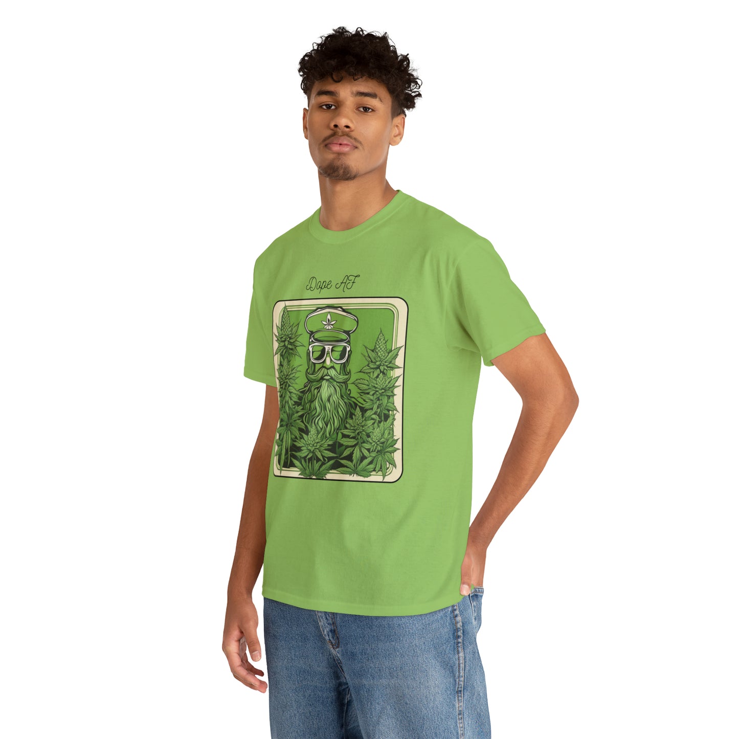 Unisex Heavy Cotton Tee Cannabis Enthusiast Series Dope AF