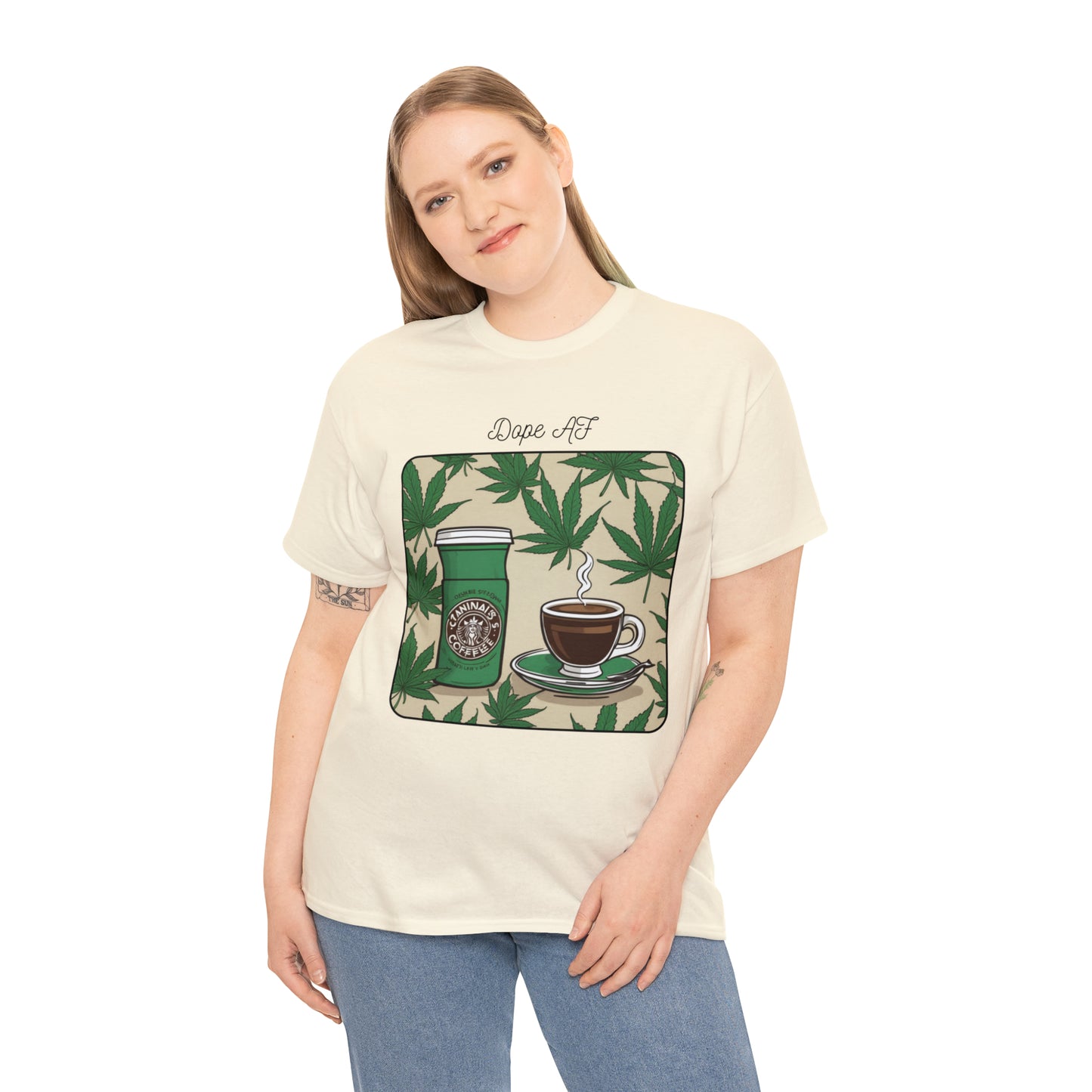 Unisex Heavy Cotton Tee Cannabis Enthusiast Series Dope AF
