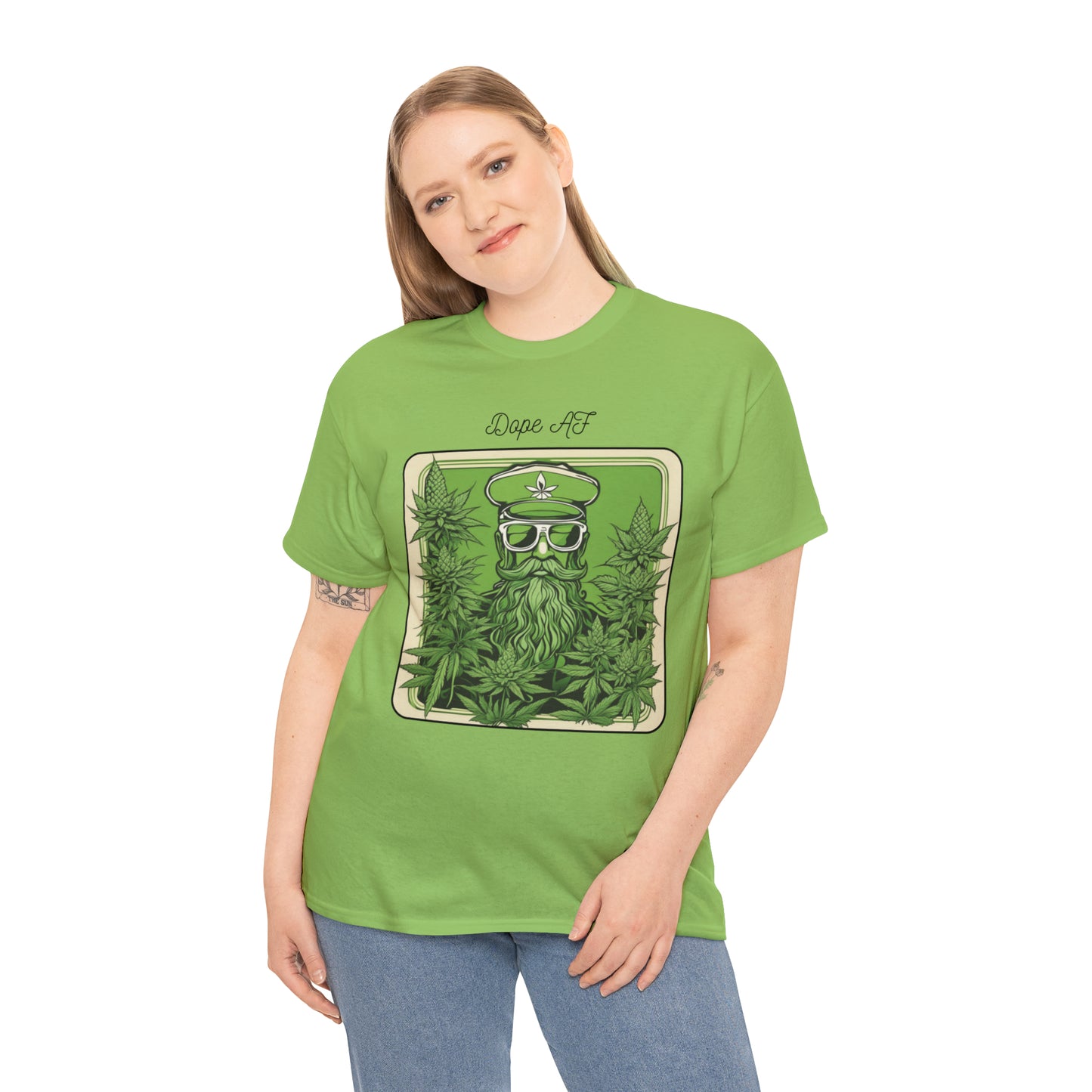 Unisex Heavy Cotton Tee Cannabis Enthusiast Series Dope AF