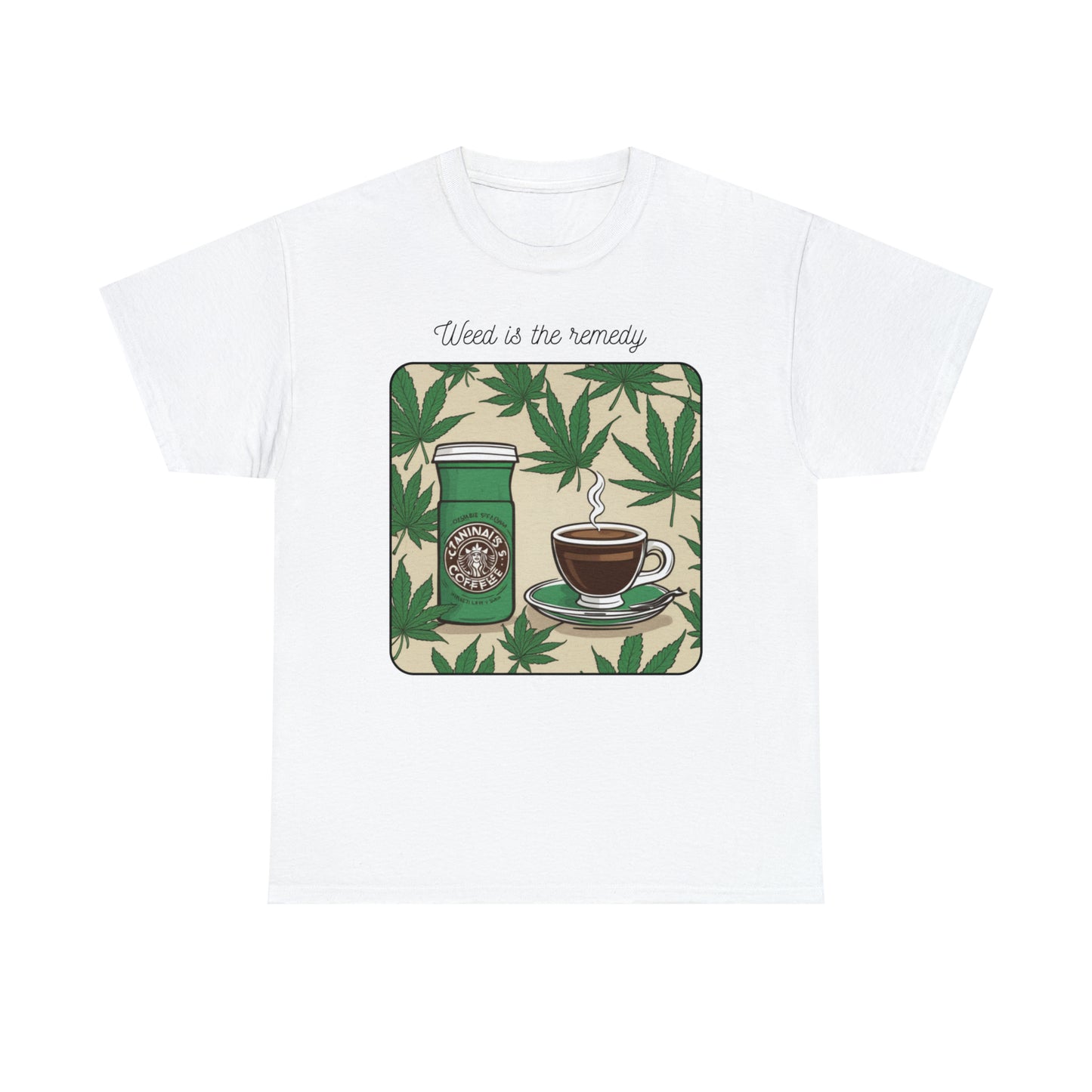 Unisex Heavy Cotton Tee Cannabis Enthusiast Series No. 19 Weed is The Remedy