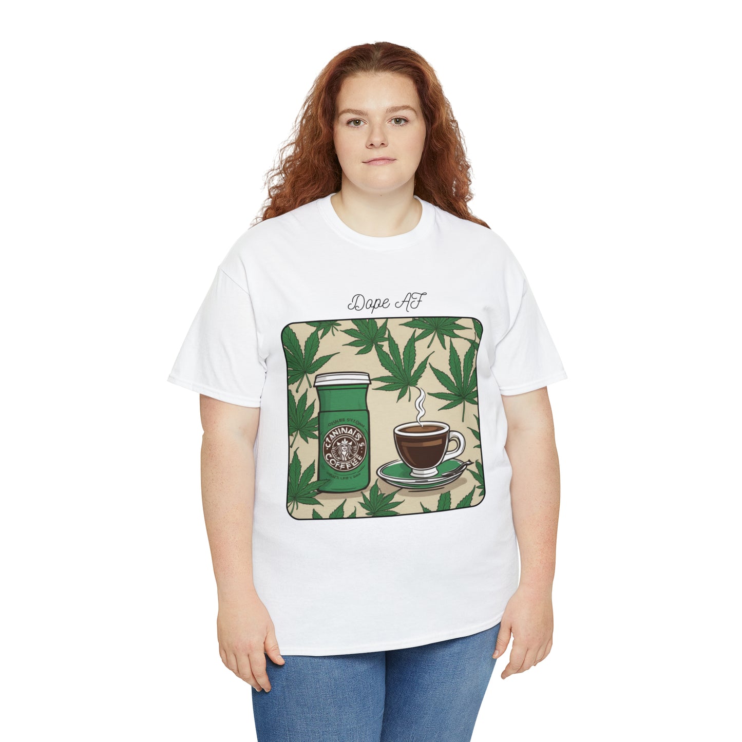 Unisex Heavy Cotton Tee Cannabis Enthusiast Series Dope AF