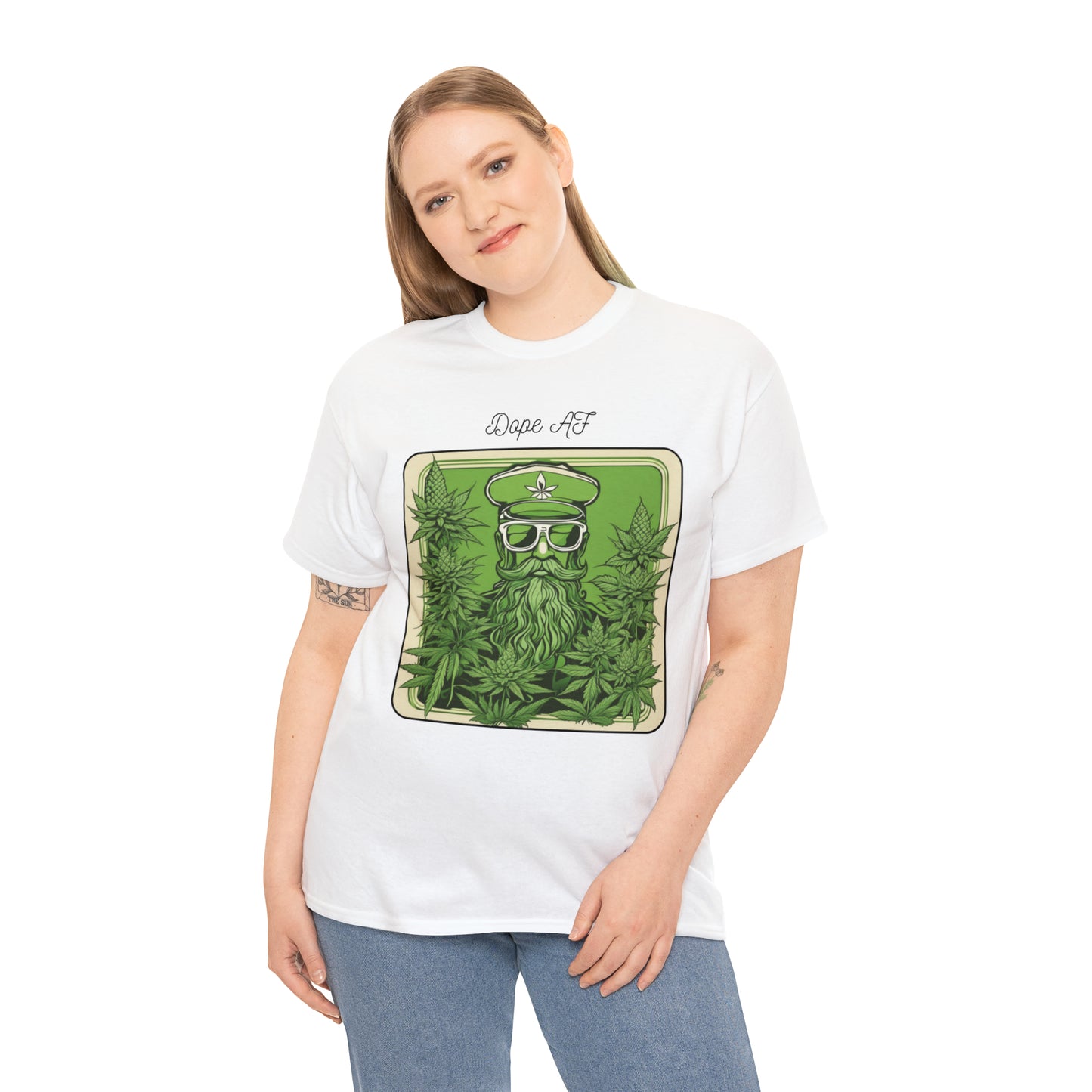 Unisex Heavy Cotton Tee Cannabis Enthusiast Series Dope AF